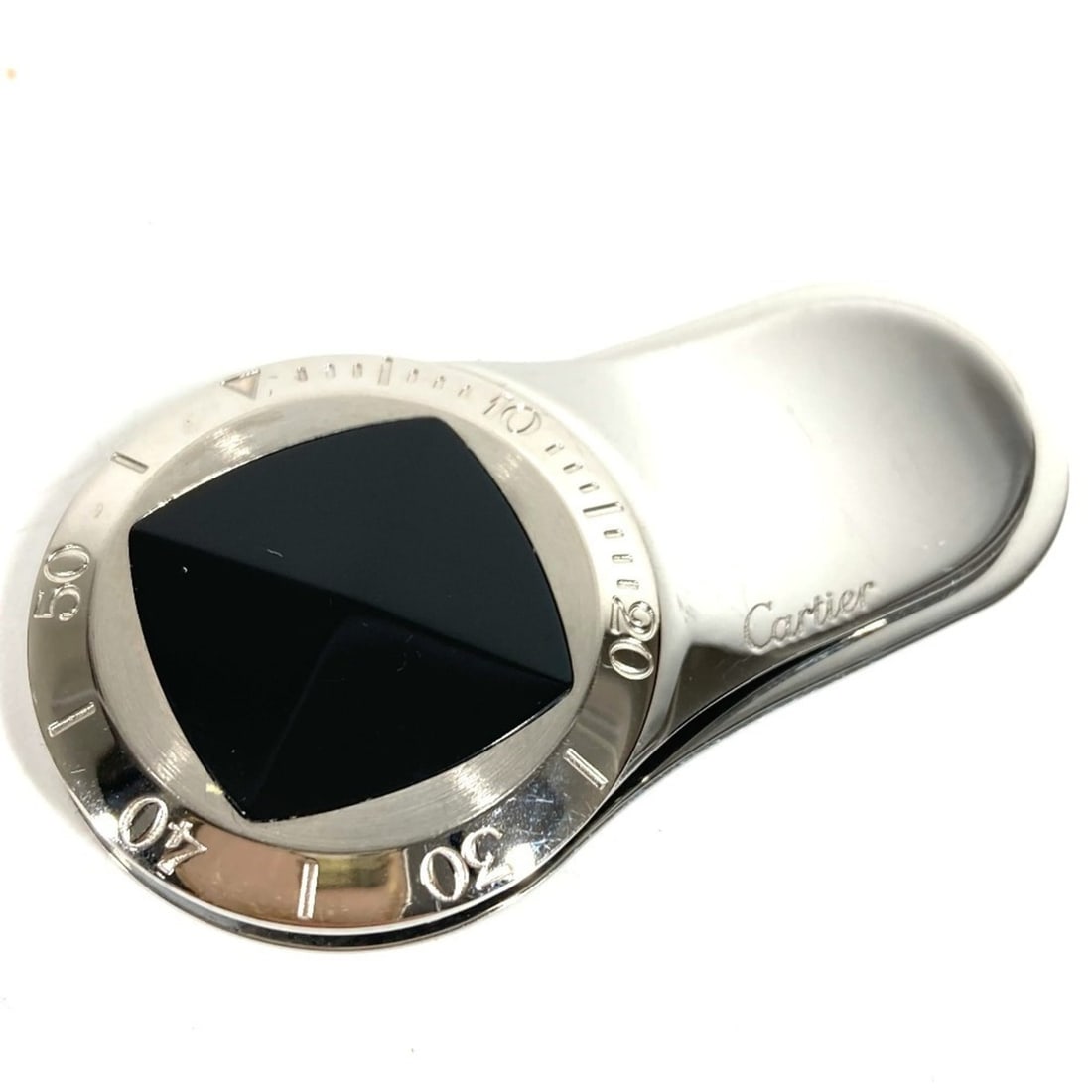 CARTIER Cartier Logo Wallet Money Clip Stainless Steel Onyx Men's Women's Silver: --- Catalog ---Category: DesignType: Money clipColor: Black, SilverGender: Men,Women,UnisexMaterial: Stainless steel Category: GeneralBrand: Cartier--- Item List ---Section: ConditionRanking: Rank AB 