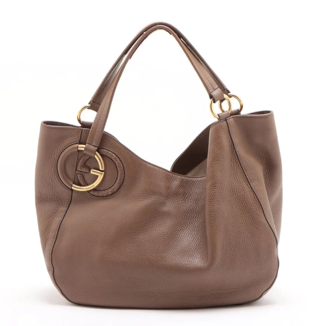 Gucci Interlocking G 309531 Leather Tote Bag, Handbag, Shoulder Brown, Women's: --- Catalog ---Category: SizeSize (HxWxD): 32cm x 38cm x 14cm / 12.59'' x 14.96'' x 5.51''Category: DesignType: Shoulder bag, Tote bagColor: BrownGender: WomenMaterial: Leather Category: GeneralBrand: