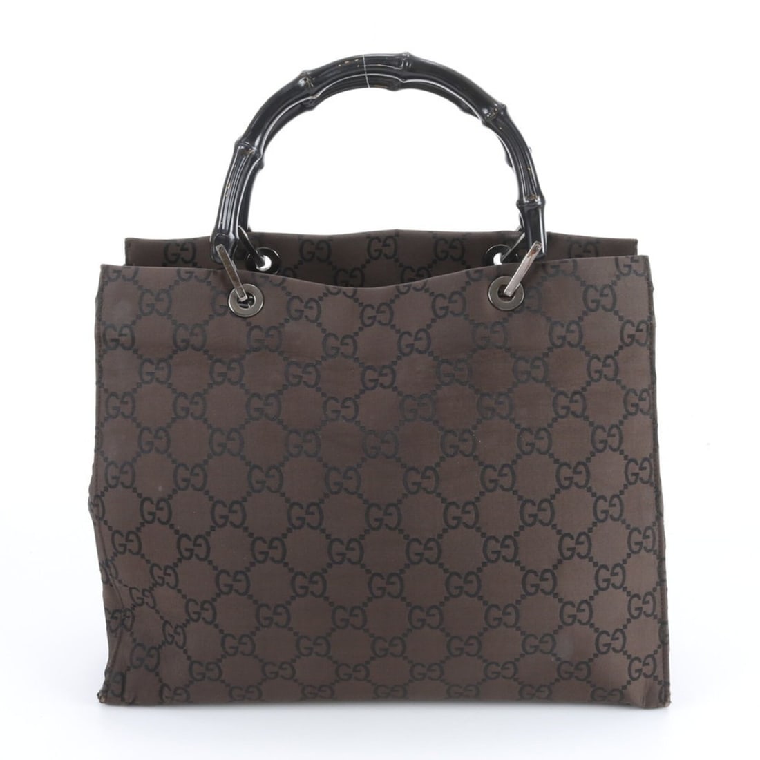 Gucci Bamboo GG Nylon 002 1010 Leather Tote Bag, Handbag, Shoulder Brown, Women's: --- Catalog ---Category: SizeSize (HxWxD): 28cm x 36cm x 13cm / 11.02'' x 14.17'' x 5.11''Category: DesignType: Handbag, Shoulder bag, Tote bagColor: Black, BrownGender: WomenMaterial: Leather , Nylon