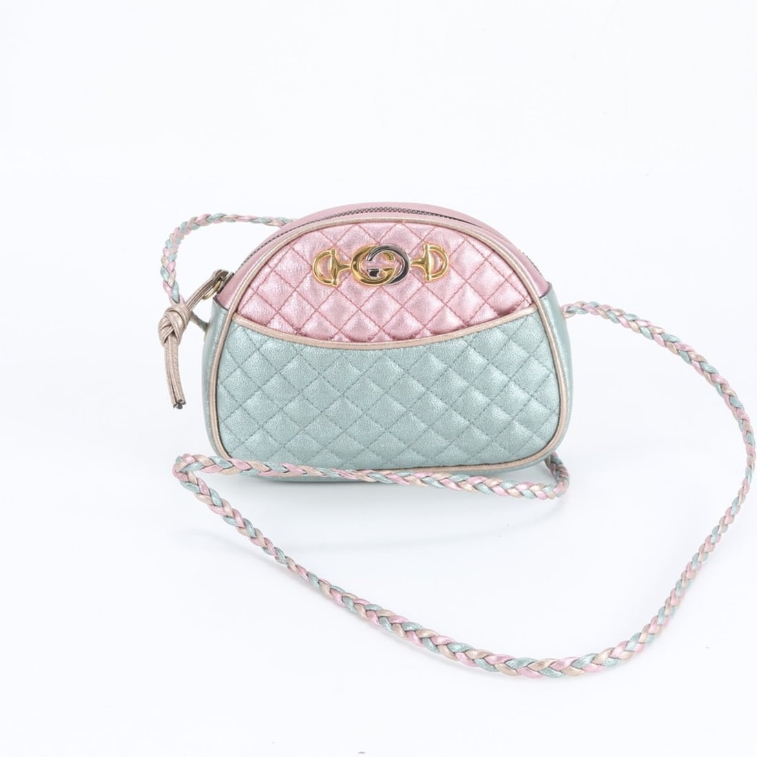 Gucci Horsebit Laminated Quilted Leather Shoulder Bag 534951 (Women's) (1 of 9)