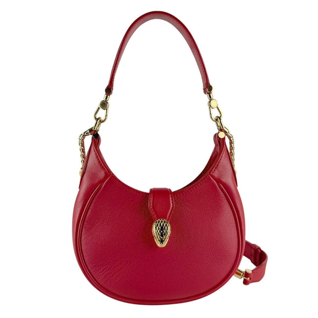 Bulgari BVLGARI Shoulder Bag Handbag Serpenti Forever Leather Red Women's z9690: --- Catalog ---Category: SizeSize (HxWxD): 12cm x 18cm x 4cm / 4.72'' x 7.08'' x 1.57''Category: DesignType: Handbag, Shoulder bagColor: Red colorGender: WomenMaterial: Leather Category: GeneralBrand: