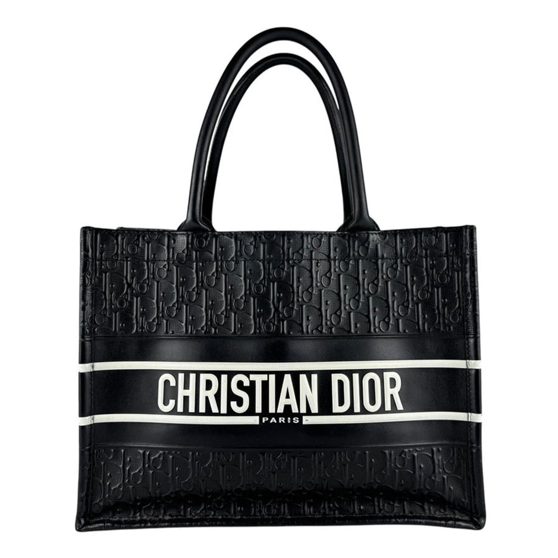 Christian Dior Book Tote Handbag, Medium, Leather, Black/White, Women's, z9648: --- Catalog ---Category: SizeSize (HxWxD): 26cm x 36cm x 17cm / 10.23'' x 14.17'' x 6.69''Category: DesignType: HandbagColor: Black, WhiteGender: WomenMaterial: Leather Category: GeneralBrand: Christi