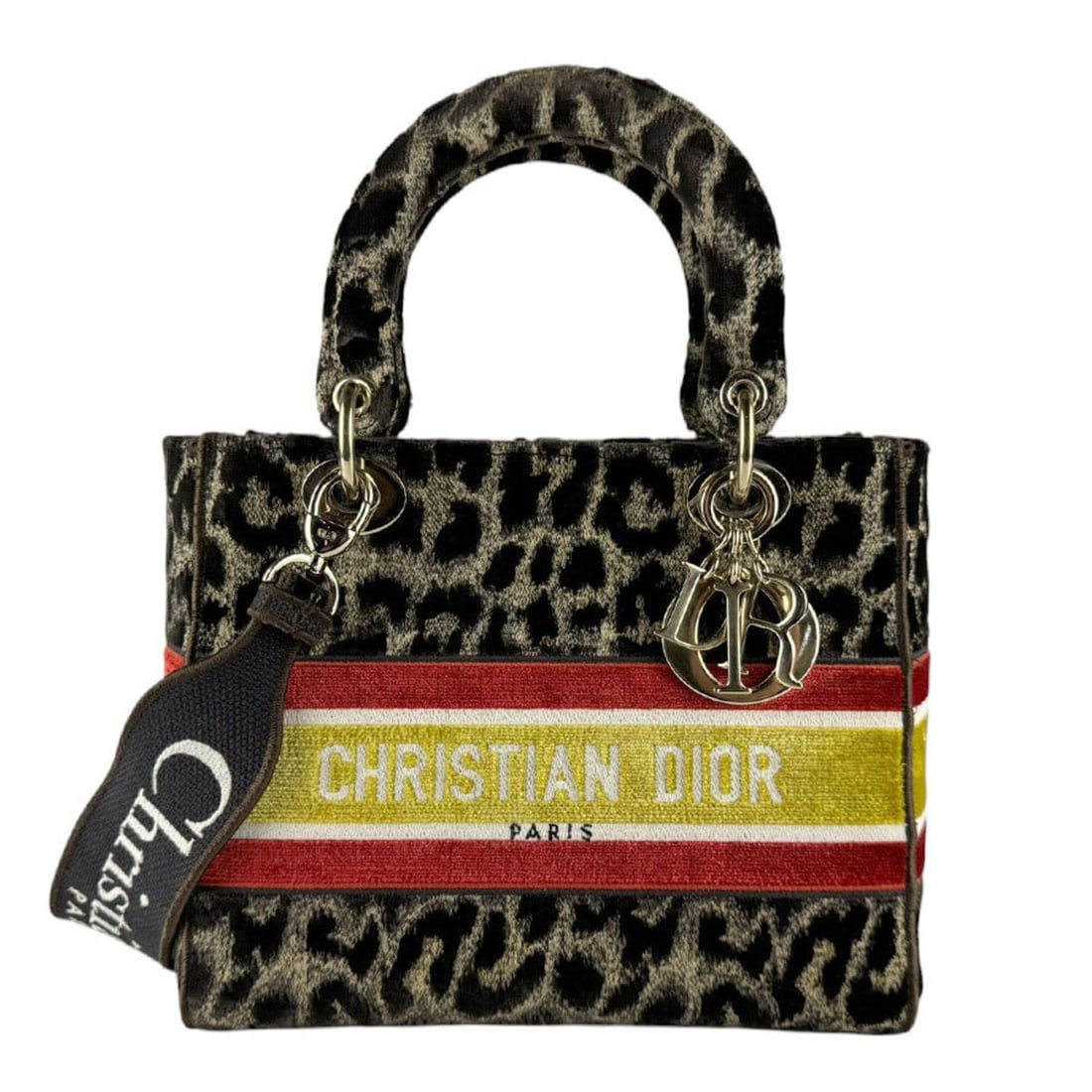 Christian Dior Lady Delight handbag/shoulder bag, canvas velour, brown, yellow, orange, gold,: --- Catalog ---Category: SizeSize (HxWxD): 20cm x 24cm x 9cm / 7.87'' x 9.44'' x 3.54''Category: DesignType: Handbag, Shoulder bagColor: Brown, Orange, YellowGender: WomenMaterial: Canvas , Leather Le