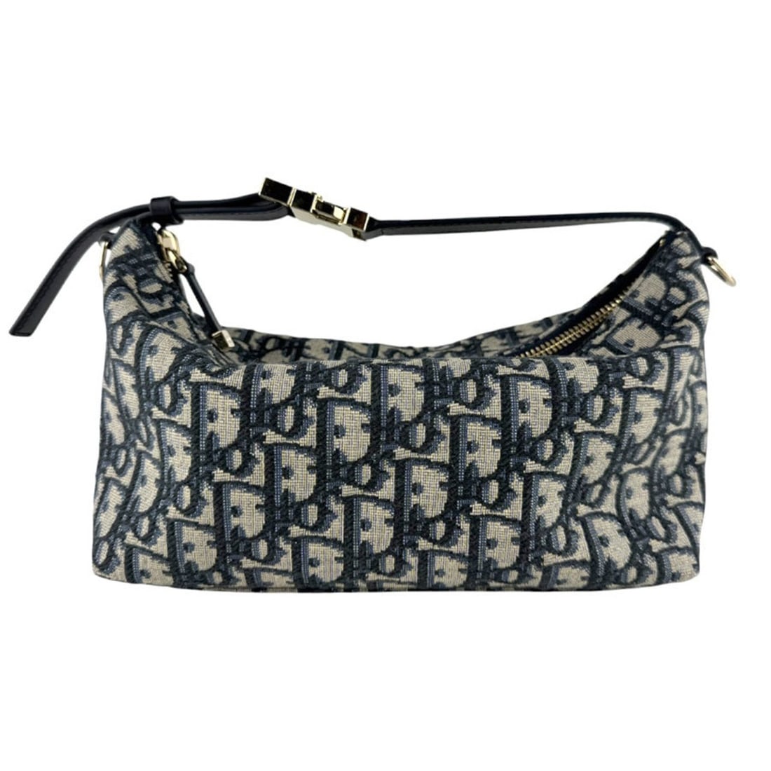 Christian Dior handbag, DiorTravel Nomad pouch, medium size, canvas and leather, navy, women's,: --- Catalog ---Category: SizeSize (HxWxD): 14cm x 22cm x 9cm / 5.51'' x 8.66'' x 3.54''Category: DesignType: HandbagColor: NavyGender: WomenMaterial: Canvas , Leather Category: GeneralBrand: Christian
