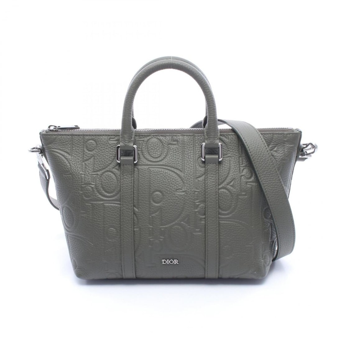 Christian Dior Dior Weekender 25 Gravity 2-Way Handbag, Leather, Men's, Khaki (1 of 10)