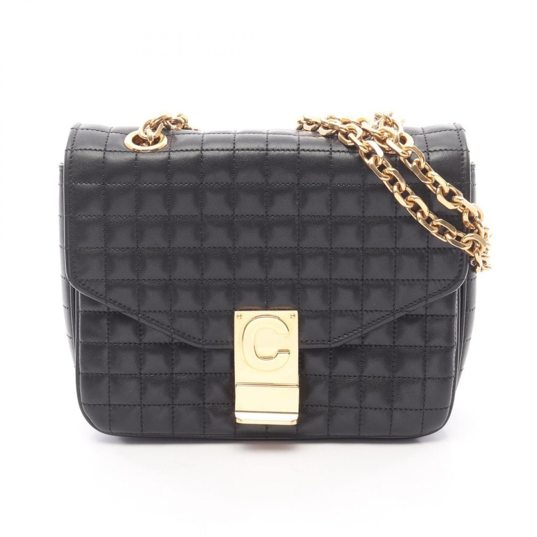 Celine Small C Shoulder Bag Handbag Leather Women's Black: --- Catalog ---Category: SizeSize (HxWxD): 15cm x 18cm / 5.9'' x 7.08''Category: DesignType: Shoulder bagColor: BlackGender: WomenMaterial: Leather Category: GeneralBrand: Celine--- Item List ---Secti