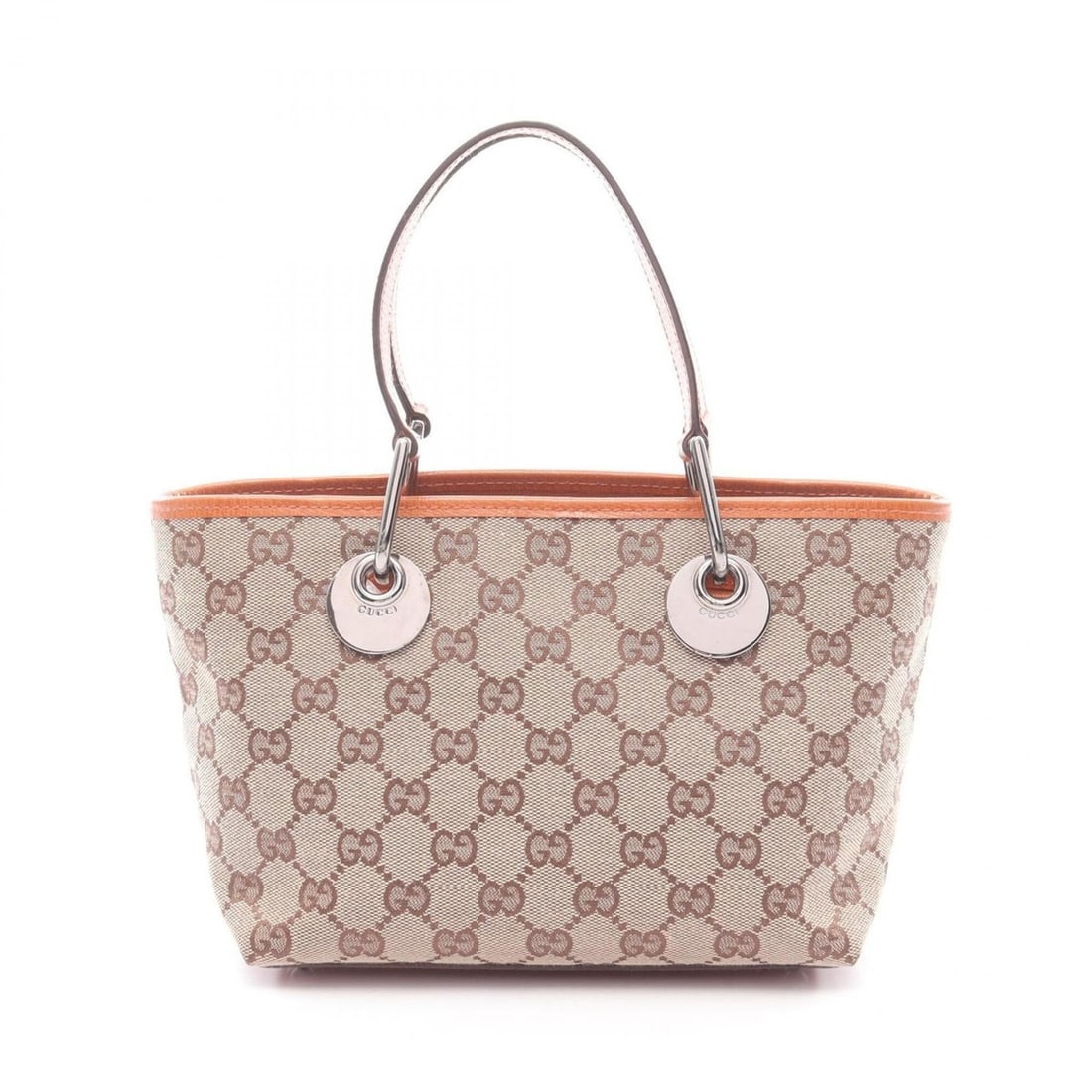 Gucci GG Canvas Tote Bag Handbag Leather Women's Beige/Brown 120844: --- Catalog ---Category: SizeSize (HxWxD): 16cm x 20cm x 11cm / 6.29'' x 7.87'' x 4.33''Category: DesignType: Handbag, Tote bagColor: Beige, BrownGender: WomenMaterial: Canvas , Leather Category: Gene