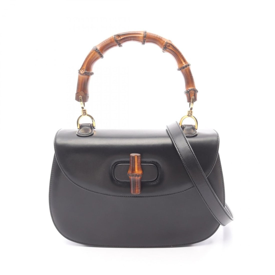 Gucci Bamboo Handbag, Leather, Women's, Black, 000?01?0633: --- Catalog ---Category: SizeSize (HxWxD): 17cm x 25cm x 6cm / 6.69'' x 9.84'' x 2.36''Category: DesignType: HandbagColor: BlackGender: WomenMaterial: Leather Category: GeneralBrand: Gucci--- Item Lis
