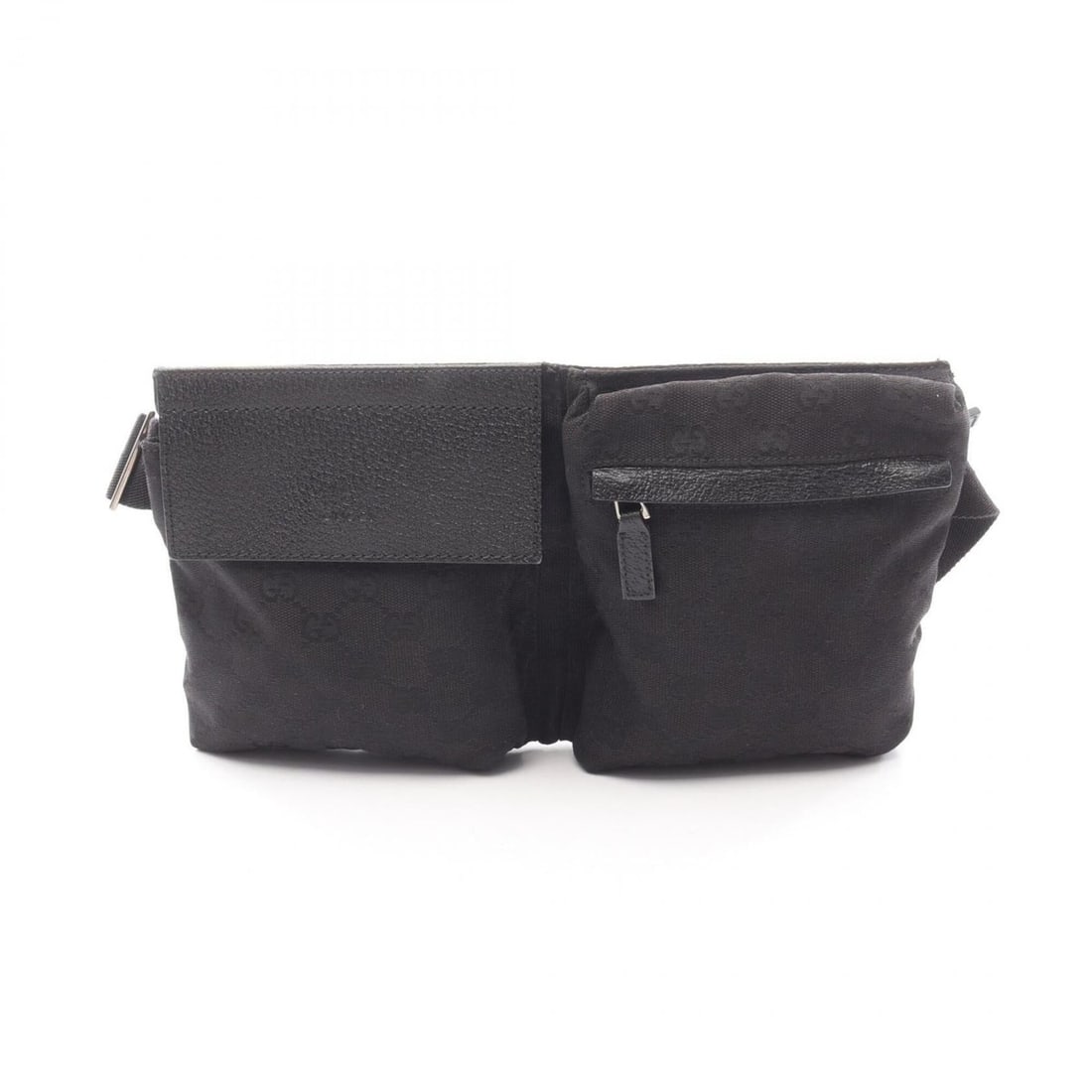 Gucci GG Canvas Waist Bag, Body Handbag, Leather, Men's & Women's, Black, 28566: --- Catalog ---Category: SizeSize (HxWxD): 16cm x 29cm x 2.5cm / 6.29'' x 11.41'' x 0.98''Category: DesignType: Fanny pack, Sling bagColor: BlackGender: Men,WomenMaterial: Canvas , Leather Category: G
