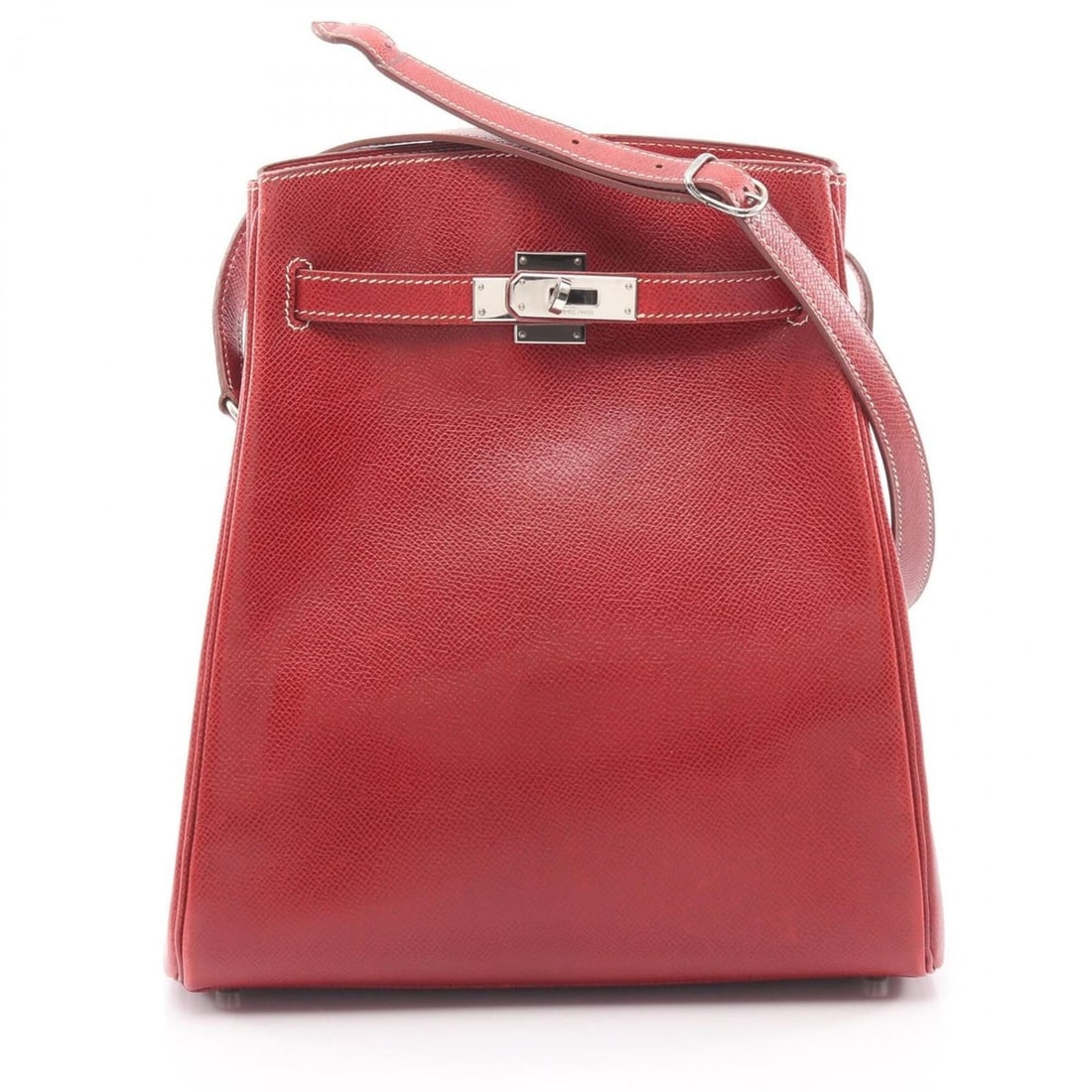 Hermes Kelly Sport MM Rouge Moyen Shoulder Bag/Handbag, Courchevel Leather, Women's, Red: --- Catalog ---Category: SizeSize (HxWxD): 28cm x 25cm x 11cm / 11.02'' x 9.84'' x 4.33''Category: DesignType: Handbag, Shoulder bagColor: Red colorGender: WomenMaterial: Courchevel leather Category: 