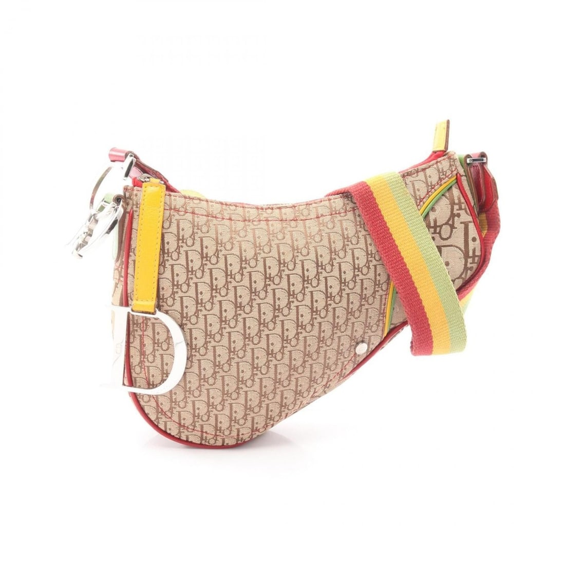 Christian Dior Dior Rasta Line Trotter Saddle Bag Shoulder Handbag Canvas Leather Women's Beige: --- Catalog ---Category: SizeSize (HxWxD): 14cm x 23cm x 5cm / 5.51'' x 9.05'' x 1.96''Category: DesignType: Handbag, Saddle bag, Shoulder bagColor: Beige, Brown, Multi-colorGender: WomenMaterial: Can