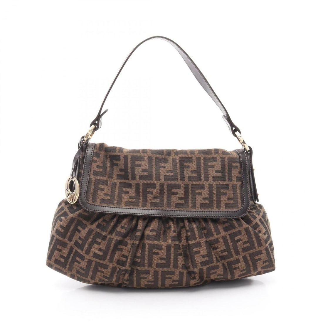 Fendi Zucca Shoulder Bag/Handbag, Canvas and Leather, Women's, Brown: --- Catalog ---Category: SizeSize (HxWxD): 26cm x 36cm x 7.5cm / 10.23'' x 14.17'' x 2.95''Category: DesignType: Handbag, Shoulder bagColor: BrownGender: WomenMaterial: Canvas , Leather Category: Gene
