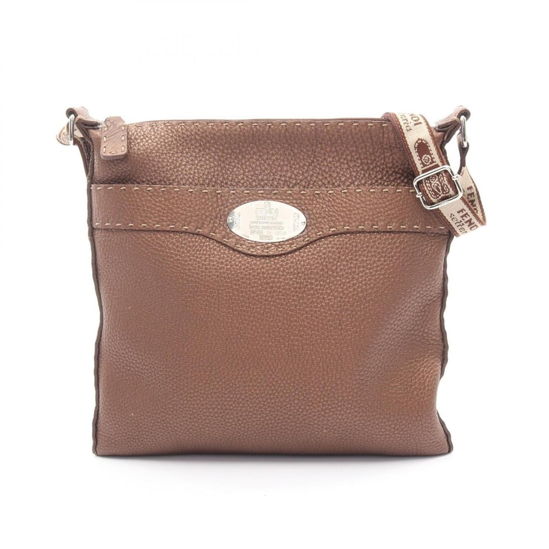 Fendi Selleria Shoulder Bag/Handbag, Leather, Women's, Brown: --- Catalog ---Category: SizeSize (HxWxD): 29cm x 29cm x 2.5cm / 11.41'' x 11.41'' x 0.98''Category: DesignType: Handbag, Shoulder bagColor: BrownGender: WomenMaterial: Leather Category: GeneralBrand:
