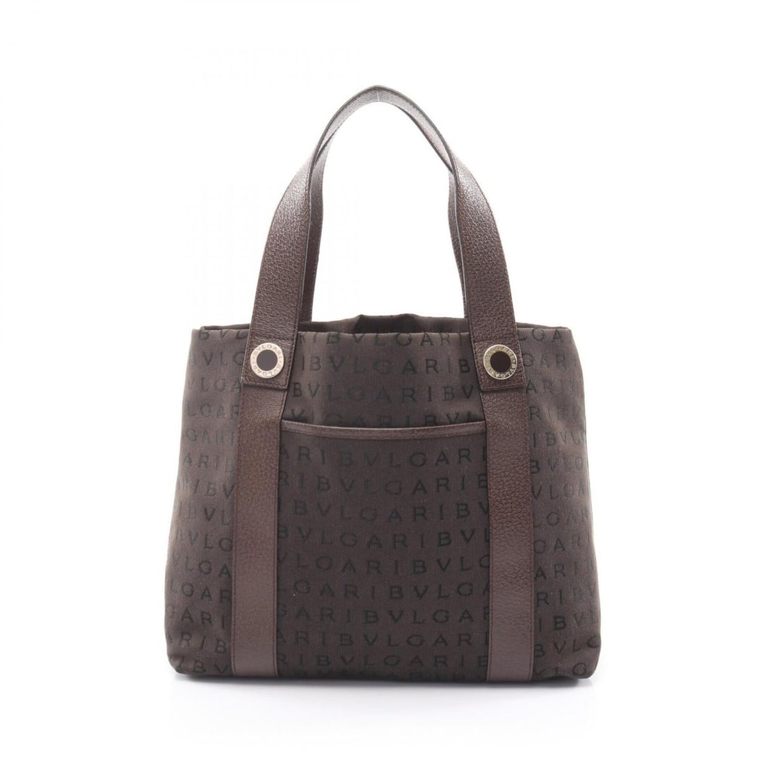 Bulgari BVLGARI Logo Mania Handbag, Canvas and Leather, Women's, Brown: --- Catalog ---Category: SizeSize (HxWxD): 23.5cm x 27.5cm x 11cm / 9.25'' x 10.82'' x 4.33''Category: DesignType: HandbagColor: BrownGender: WomenMaterial: Canvas , Leather Category: GeneralBrand: Bv