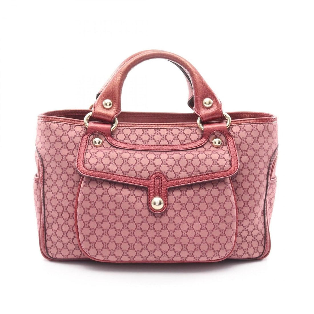 Celine Boogie Bag Macadam Handbag, Canvas and Leather, Women's, Bordeaux: --- Catalog ---Category: SizeSize (HxWxD): 20.5cm x 31cm x 13cm / 8.07'' x 12.2'' x 5.11''Category: DesignType: HandbagColor: BordeauxGender: WomenMaterial: Canvas , Leather Category: GeneralBrand: Ce