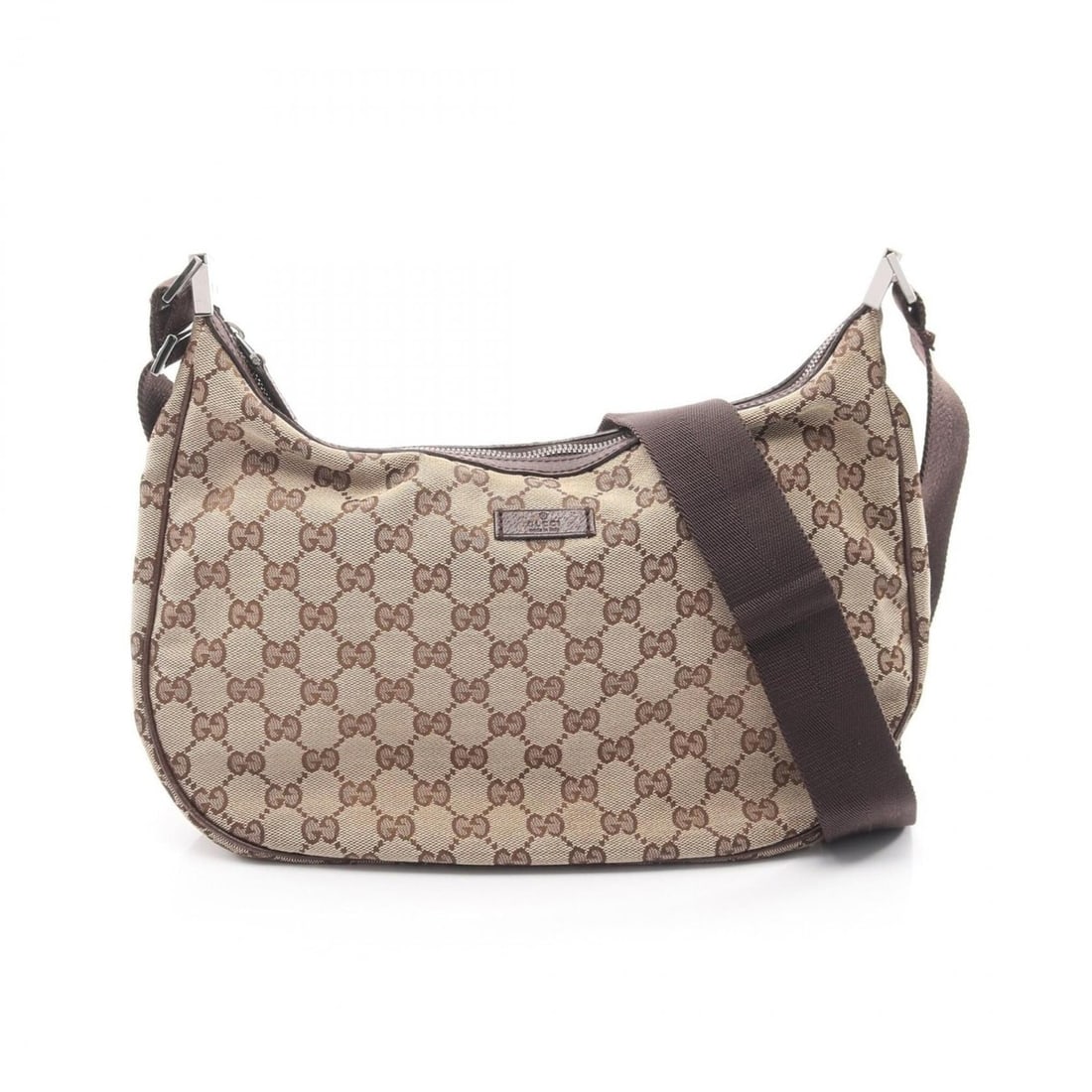 Gucci GG Canvas Shoulder Bag/Handbag, and Leather, Women's, Beige/Brown, Item No. 122790: --- Catalog ---Category: SizeSize (HxWxD): 20cm x 31cm x 5cm / 7.87'' x 12.2'' x 1.96''Category: DesignType: Handbag, Shoulder bagColor: Beige, BrownGender: WomenMaterial: Canvas , Leather Category: G