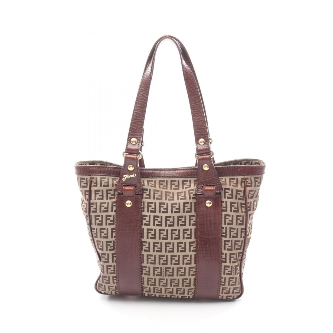 Fendi Zucchino Tote Bag Handbag Canvas Leather Women's Beige Brown: --- Catalog ---Category: SizeSize (HxWxD): 25cm x 26cm x 9cm / 9.84'' x 10.23'' x 3.54''Category: DesignType: Handbag, Tote bagColor: Beige, BrownGender: WomenMaterial: Canvas , Leather Category: Gene