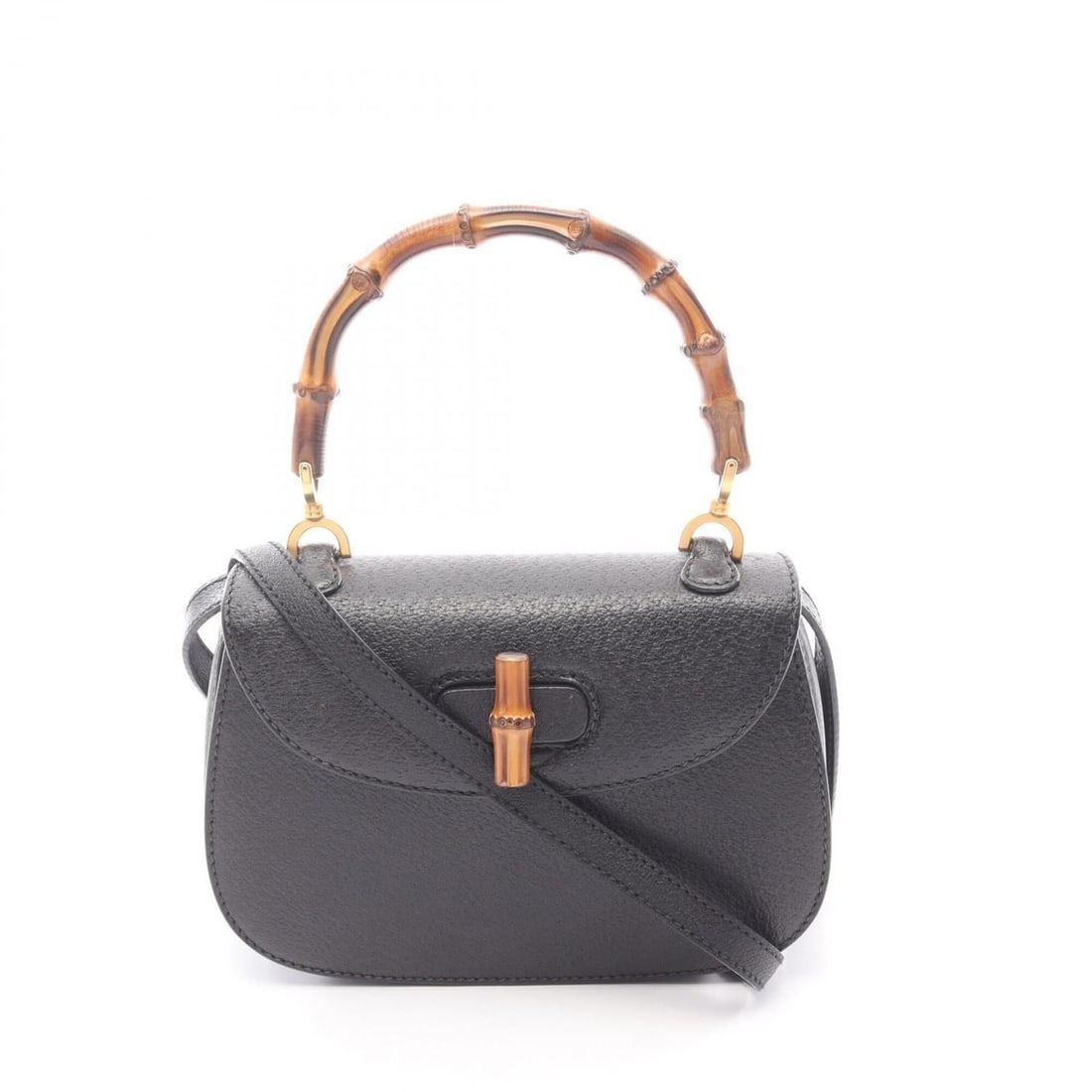 Gucci Bamboo Handbag, Leather, Women's, Black, 000460188: --- Catalog ---Category: SizeSize (HxWxD): 15cm x 21cm x 6cm / 5.9'' x 8.26'' x 2.36''Category: DesignType: HandbagColor: BlackGender: WomenMaterial: Leather Category: GeneralMPN: 000460188Brand: Gucc