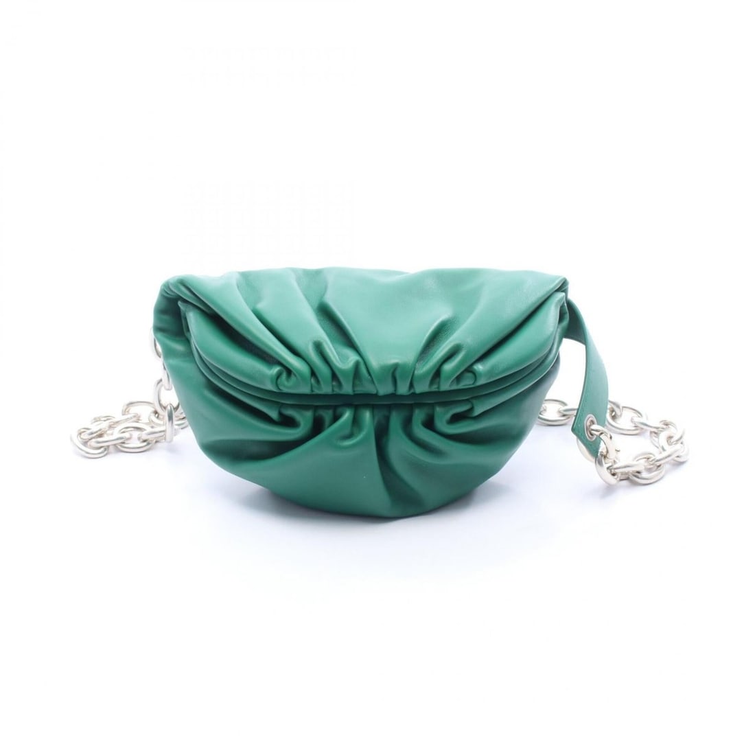 Bottega Veneta The Chain Pouch Mini - Leather Waist Bag, Body Handbag, Women's, Green: --- Catalog ---Category: SizeSize (HxWxD): 14cm x 23cm x 10cm / 5.51'' x 9.05'' x 3.93''Category: DesignType: Fanny pack, Handbag, PouchColor: GreenGender: WomenMaterial: Leather Category: GeneralBran