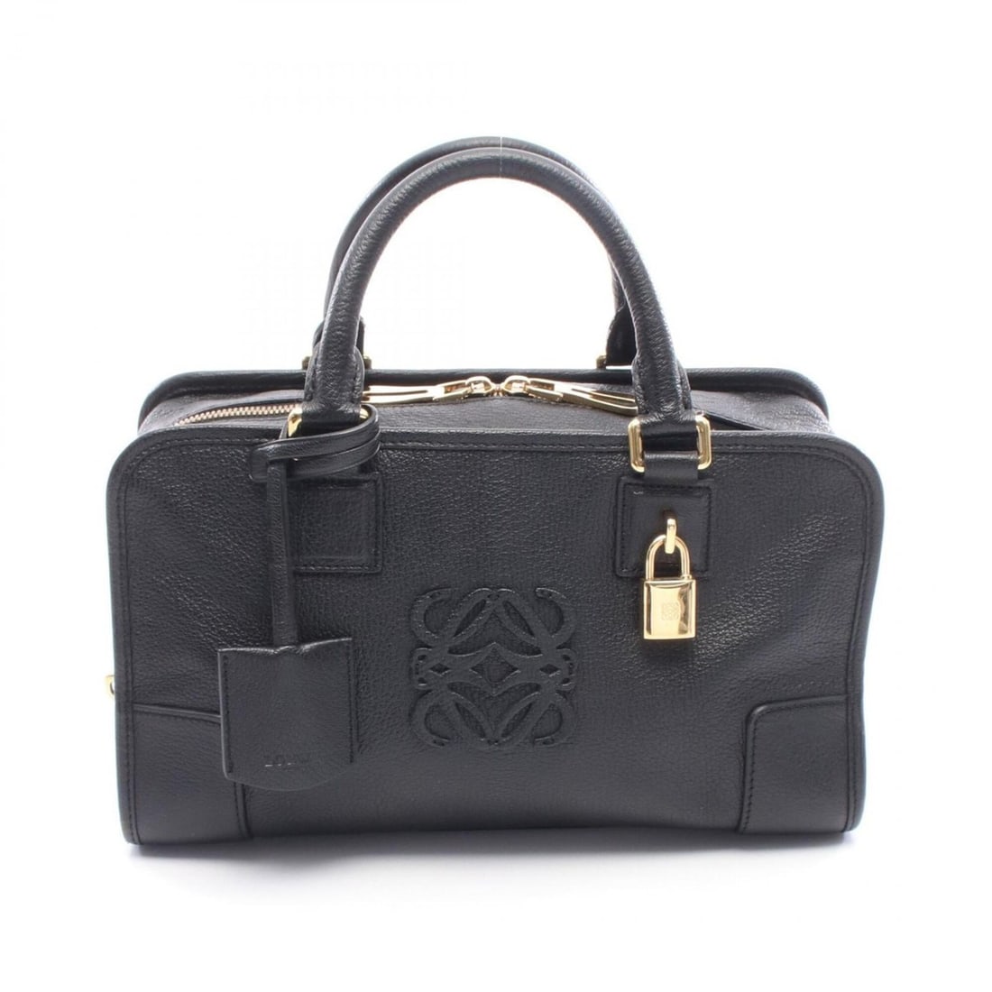 Loewe Amazona 28 Handbag, Leather, Women's, Black: --- Catalog ---Category: SizeSize (HxWxD): 18cm x 29cm x 11cm / 7.08'' x 11.41'' x 4.33''Category: DesignType: HandbagColor: BlackGender: WomenMaterial: Leather Category: GeneralLine: AmazonaBrand: Lo