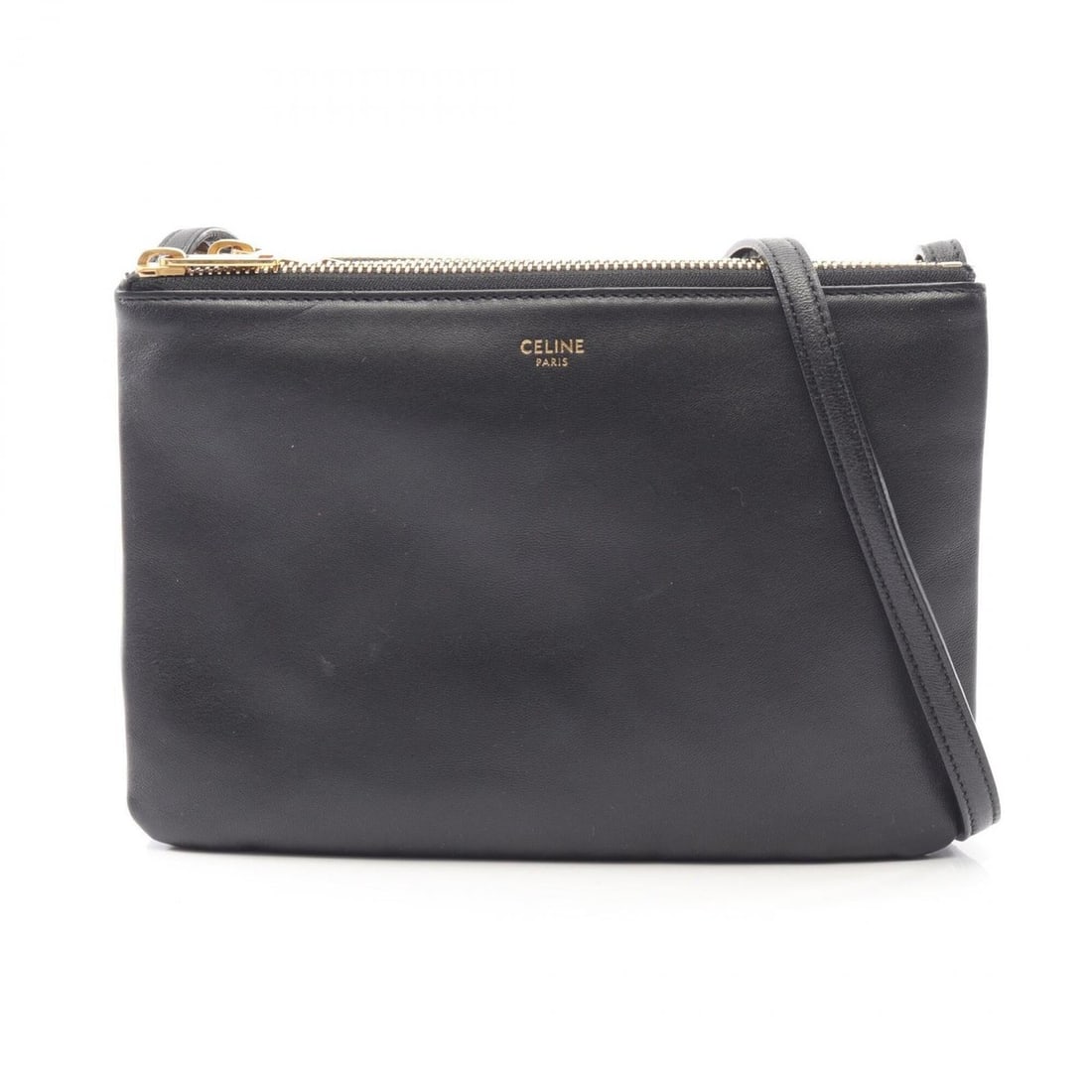 Celine TRIO SMALL Shoulder Bag/Handbag, Leather, Women's, Black, 187603BEB38NO: --- Catalog ---Category: SizeSize (HxWxD): 14cm x 22cm / 5.51'' x 8.66''Category: DesignType: Handbag, Shoulder bagColor: BlackGender: WomenMaterial: Leather Category: GeneralBrand: Celine--- Item Lis