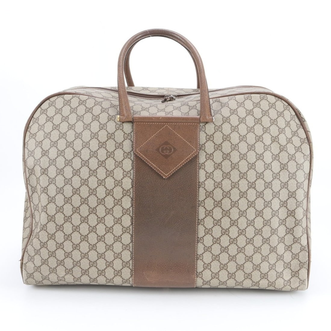 Gucci GG Supreme Leather Boston Handbag Tote Bag Carry Brown Men's: --- Catalog ---Category: SizeSize (HxWxD): 37cm x 54cm x 31cm / 14.56'' x 21.25'' x 12.2''Category: DesignType: Handbag, Tote bagColor: Beige, BrownGender: MenMaterial: Coated canvas , Leather Categor
