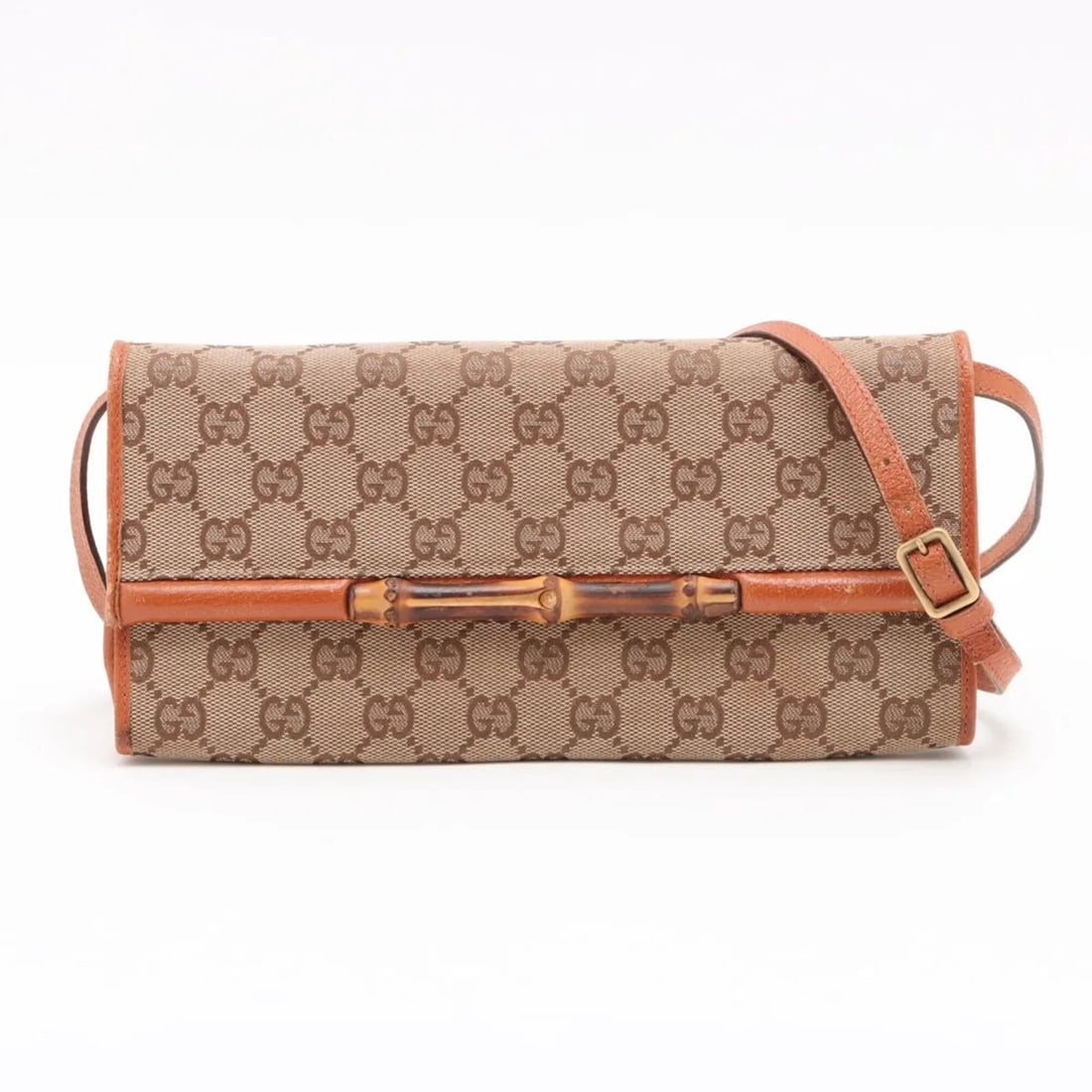 Gucci GG Canvas Bamboo 117594 Leather Shoulder Bag, Crossbody, Brown, Women's: --- Catalog ---Category: SizeSize (HxWxD): 12cm x 24cm x 2cm / 4.72'' x 9.44'' x 0.78''Category: DesignType: Shoulder bagColor: BrownGender: WomenMaterial: Canvas , Leather Category: GeneralMPN: 11759