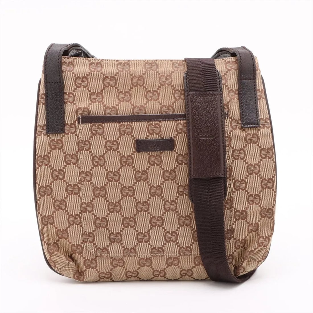 Gucci GG Canvas 122793 Leather Shoulder Bag, Crossbody Messenger Brown, Men's: --- Catalog ---Category: SizeSize (HxWxD): 25cm x 25cm x 4cm / 9.84'' x 9.84'' x 1.57''Category: DesignType: Shoulder bagColor: BrownGender: MenMaterial: Canvas , Leather Category: GeneralMPN: 122793B