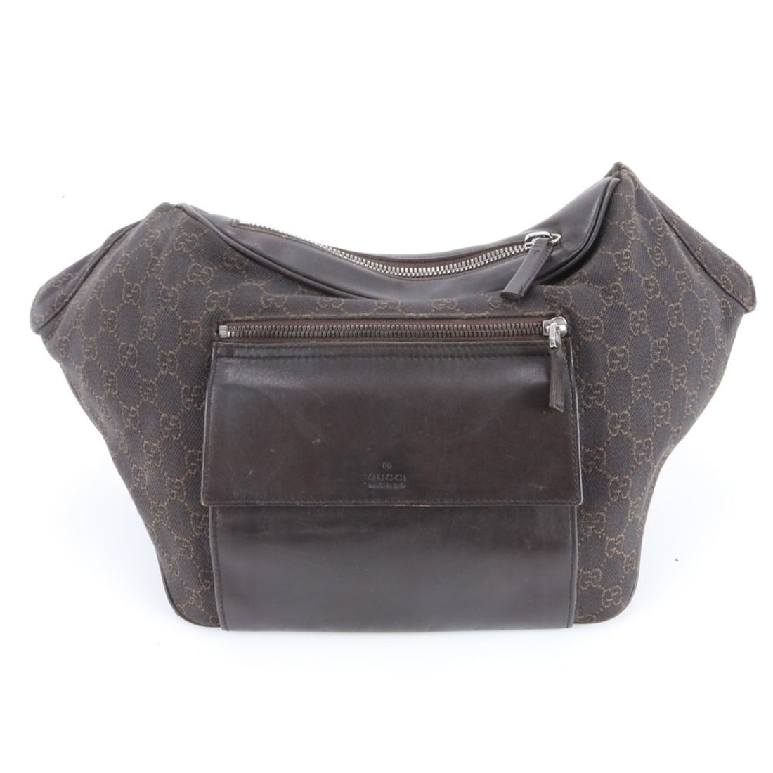Gucci GG Canvas 101679 Leather Body Bag, Crossbody Waist Pouch, Shoulder Brown, Men's: --- Catalog ---Category: SizeSize (HxWxD): 24cm x 25cm x 2cm / 9.44'' x 9.84'' x 0.78''Category: DesignType: Fanny pack, Sling bagColor: BrownGender: MenMaterial: Canvas , Leather Category: GeneralMPN