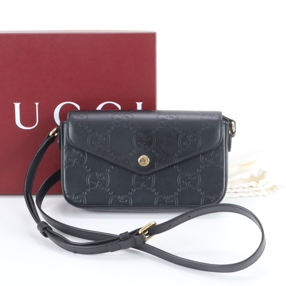 Gucci GG Super Mini Leather Shoulder Bag 772794, Crossbody, Black, Women's: --- Catalog ---Category: SizeSize (HxWxD): 13cm x 22cm x 4cm / 5.11'' x 8.66'' x 1.57''Category: DesignType: Shoulder bagColor: BlackGender: WomenMaterial: Leather Category: GeneralMPN: 772794Brand: G