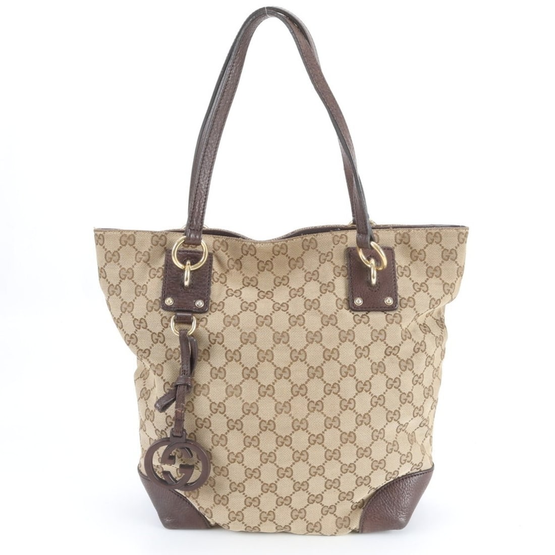 Gucci GG Canvas 247237 Leather Tote Bag, Handbag, Shoulder Brown, Women's: --- Catalog ---Category: SizeSize (HxWxD): 30cm x 23cm x 12cm / 11.81'' x 9.05'' x 4.72''Category: DesignType: Handbag, Tote bagColor: Brown, WhiteGender: WomenMaterial: Canvas , Leather Category: Gen