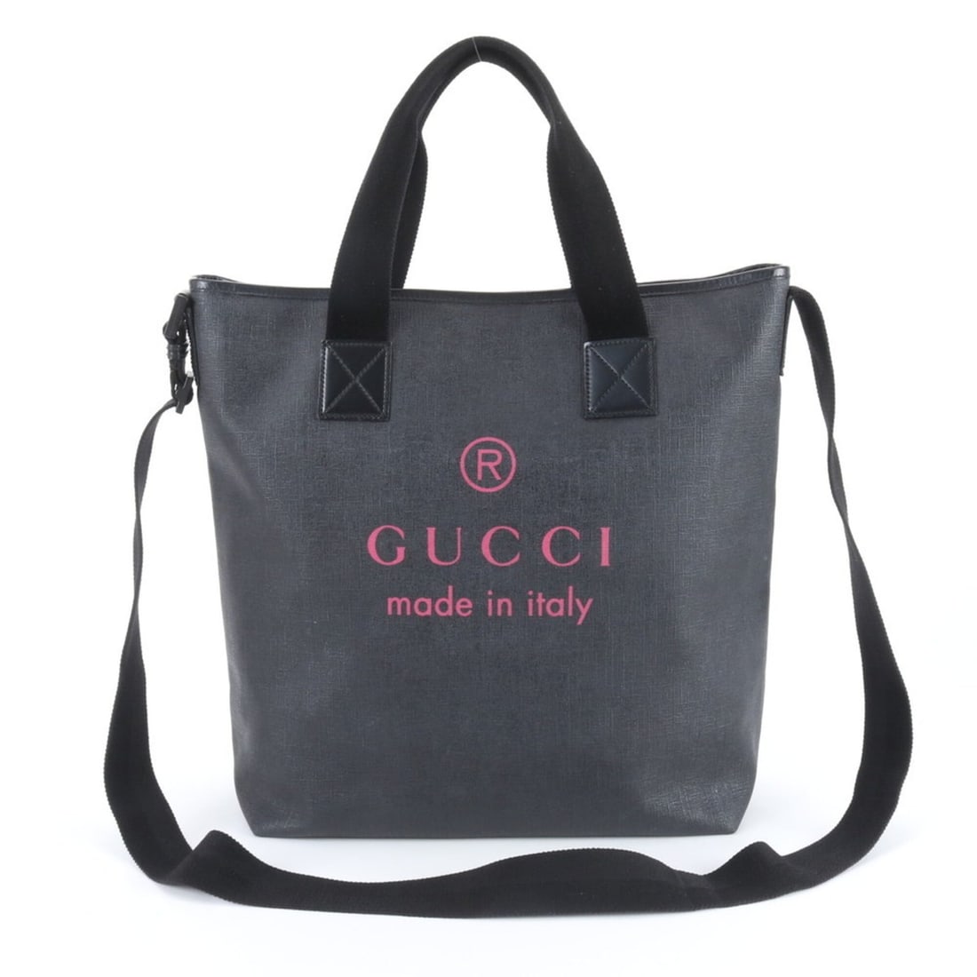 Gucci 231859 Leather 2-Way Shoulder Bag, Crossbody Messenger Tote Bag - Men's: --- Catalog ---Category: SizeSize (HxWxD): 38cm x 35cm x 15cm / 14.96'' x 13.77'' x 5.9''Category: DesignType: Shoulder bag, Tote bagColor: Black, PinkGender: MenMaterial: Leather , Coated canvas Cate