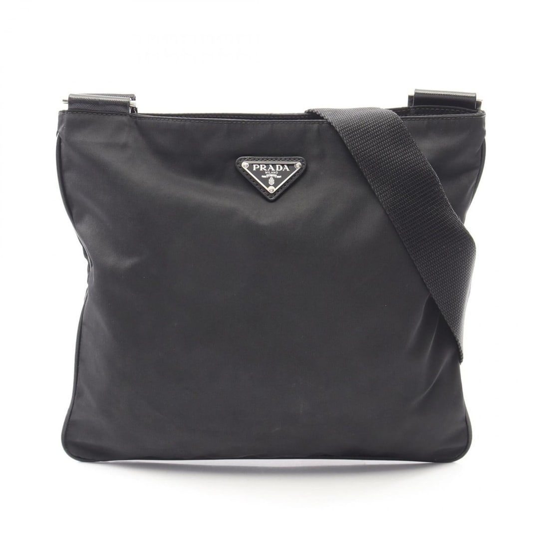 Prada TESSUTO+SAFFI Shoulder Bag/Handbag, Nylon & Saffiano Leather, Women's, Black: --- Catalog ---Category: SizeSize (HxWxD): 26cm x 29cm x 1cm / 10.23'' x 11.41'' x 0.39''Category: DesignType: Handbag, Shoulder bagColor: BlackGender: WomenMaterial: Nylon , Leather Leather/Fur Type: