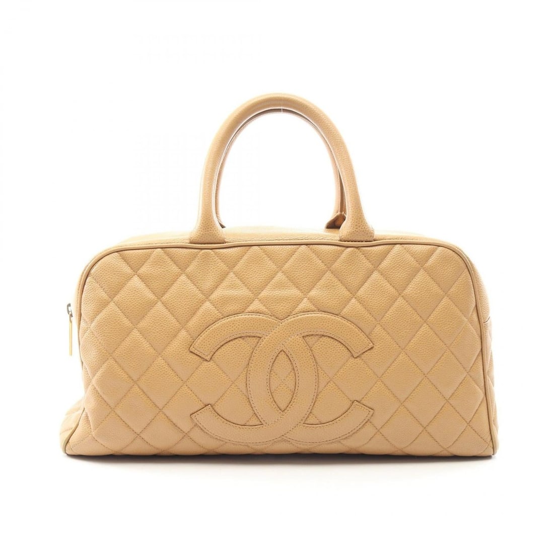 Chanel Matelassé Tote Bag/Handbag, Caviar Leather (Grained Calfskin), Women's, Beige: --- Catalog ---Category: SizeSize (HxWxD): 20cm x 36.5cm x 12cm / 7.87'' x 14.37'' x 4.72''Category: DesignType: Handbag, Tote bagColor: BeigeGender: WomenMaterial: Grained Calfskin Category: GeneralB