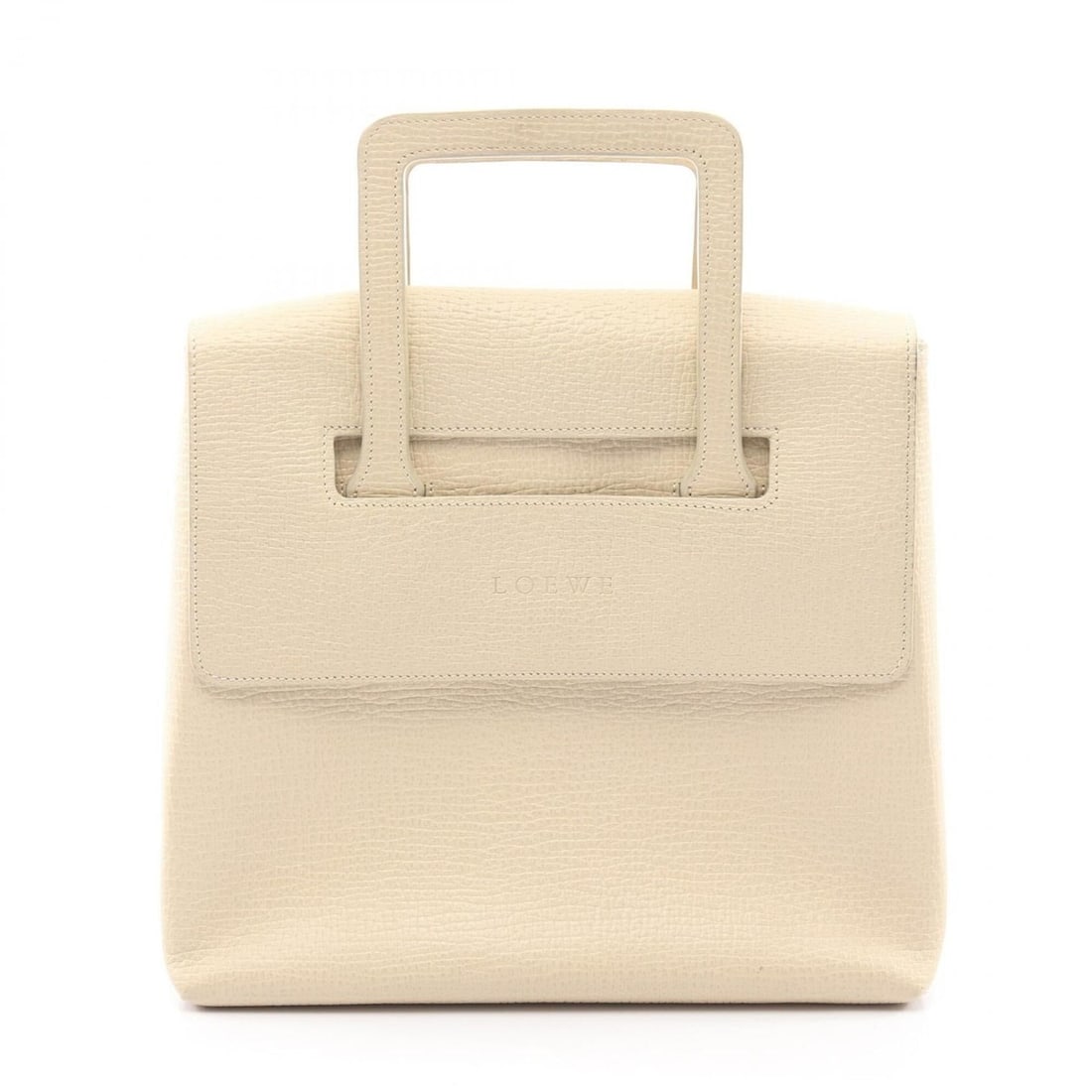 Loewe handbag, leather, women's, ivory color.: --- Catalog ---Category: SizeSize (HxWxD): 23cm x 26cm x 8cm / 9.05'' x 10.23'' x 3.14''Category: DesignType: HandbagColor: IvoryGender: WomenMaterial: Leather Category: GeneralBrand: Loewe--- Item Li