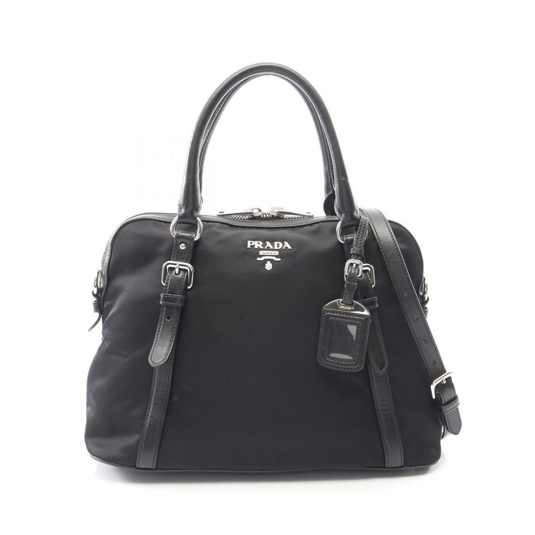 Prada TESSUTO + SOFT CALF 2-Way Tote Bag/Handbag, Canvas and Leather, Women's, Black (BL0912): --- Catalog ---Category: SizeSize (HxWxD): 26cm x 35cm x 15cm / 10.23'' x 13.77'' x 5.9''Category: DesignType: Handbag, Tote bagColor: BlackGender: WomenMaterial: Leather , Canvas Category: GeneralMPN