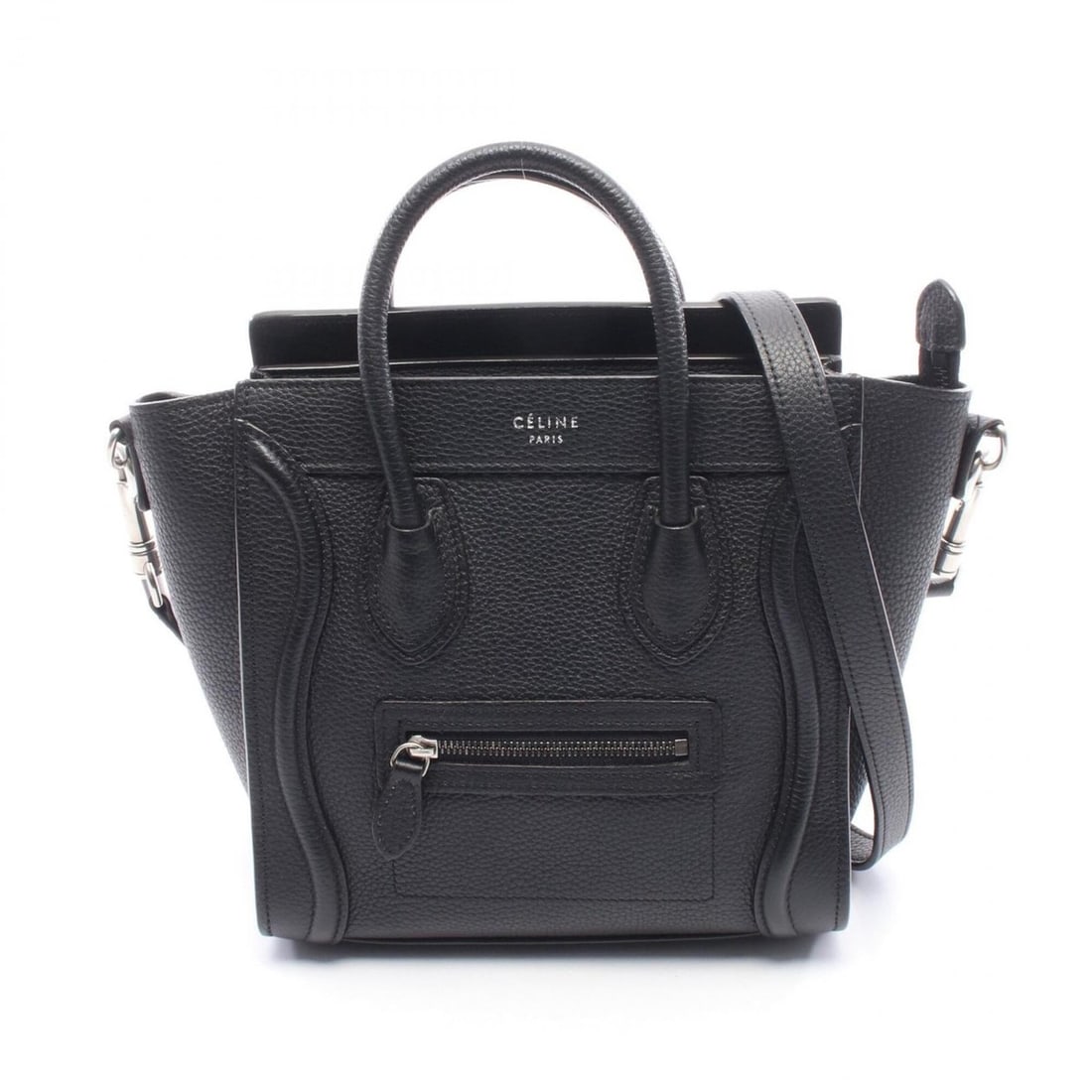 Celine Luggage Nano Shopper Handbag, Leather, Women's, Black: --- Catalog ---Category: SizeSize (HxWxD): 20cm x 20cm x 9cm / 7.87'' x 7.87'' x 3.54''Category: DesignType: HandbagColor: BlackGender: WomenMaterial: Leather Category: GeneralBrand: Celine--- Item Li