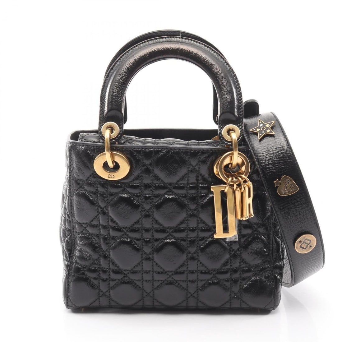 Christian Dior Dior LADY DIOR MY ABCDIOR Lady Small Cannage Handbag Leather Women's Black: --- Catalog ---Category: SizeSize (HxWxD): 17cm x 20cm x 8cm / 6.69'' x 7.87'' x 3.14''Category: DesignType: HandbagColor: BlackGender: WomenMaterial: Leather Category: GeneralBrand: Christian Dior---