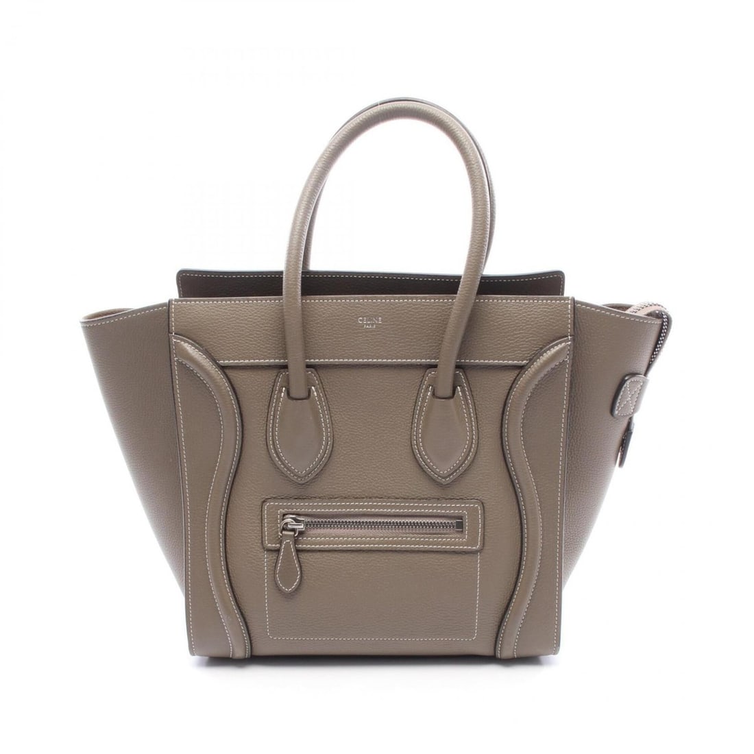 Celine Luggage Micro Shopper Handbag, Leather, Women's, Gray (1 of 11)