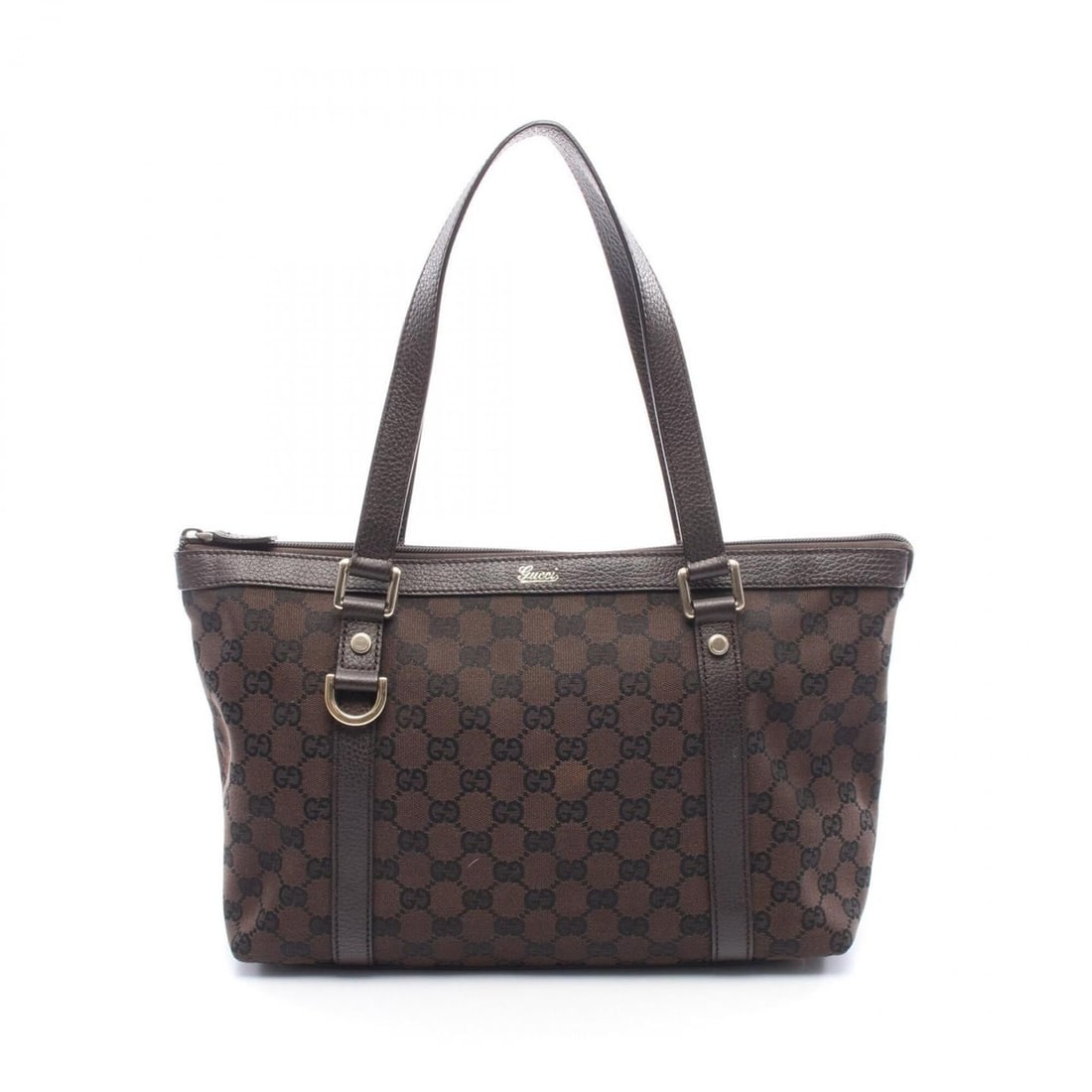 Gucci GG Canvas Tote Bag Handbag, and Leather, Women's, Brown/Black, 272399: --- Catalog ---Category: SizeSize (HxWxD): 22cm x 30cm x 11.5cm / 8.66'' x 11.81'' x 4.52''Category: DesignType: Handbag, Tote bagColor: Black, BrownGender: WomenMaterial: Canvas , Leather Category: G