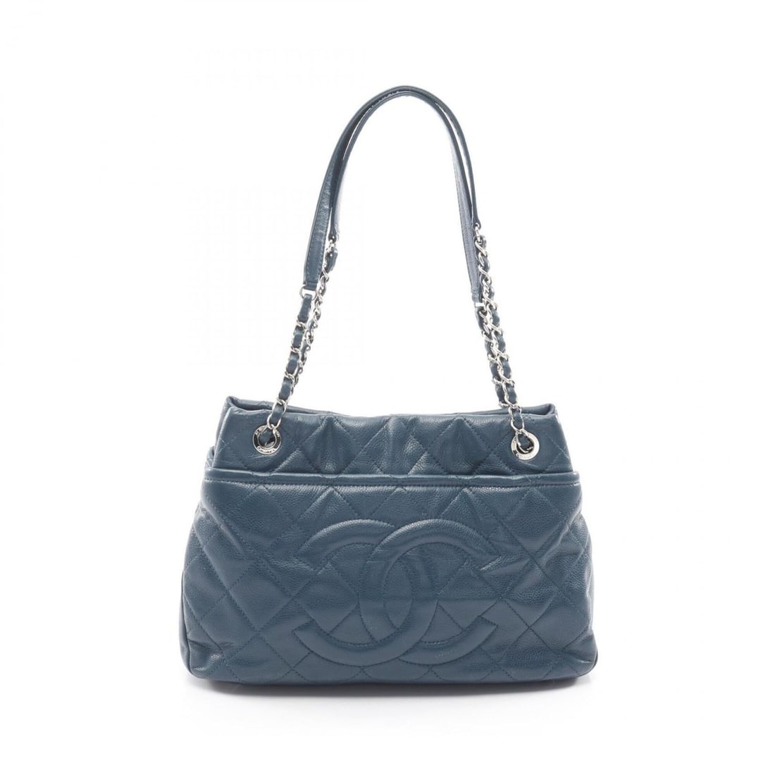 Chanel Matelassé Tote Bag/Handbag, Caviar Leather (Grained Calfskin), Women's, Blue: --- Catalog ---Category: SizeSize (HxWxD): 22cm x 33cm x 9cm / 8.66'' x 12.99'' x 3.54''Category: DesignType: Handbag, Tote bagColor: BlueGender: WomenMaterial: Grained Calfskin Category: GeneralBrand