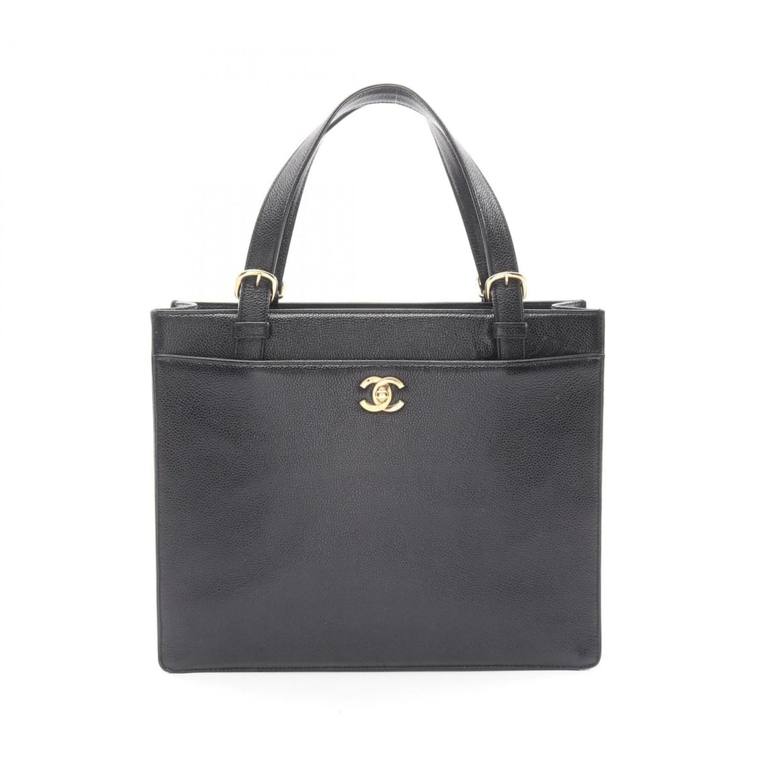 Chanel Coco Mark Tote Bag Handbag, Caviar Leather (Grained Calfskin), Women's, Black: --- Catalog ---Category: SizeSize (HxWxD): 26cm x 32cm x 9cm / 10.23'' x 12.59'' x 3.54''Category: DesignType: Handbag, Tote bagColor: BlackGender: WomenMaterial: Grained Calfskin Category: GeneralBra