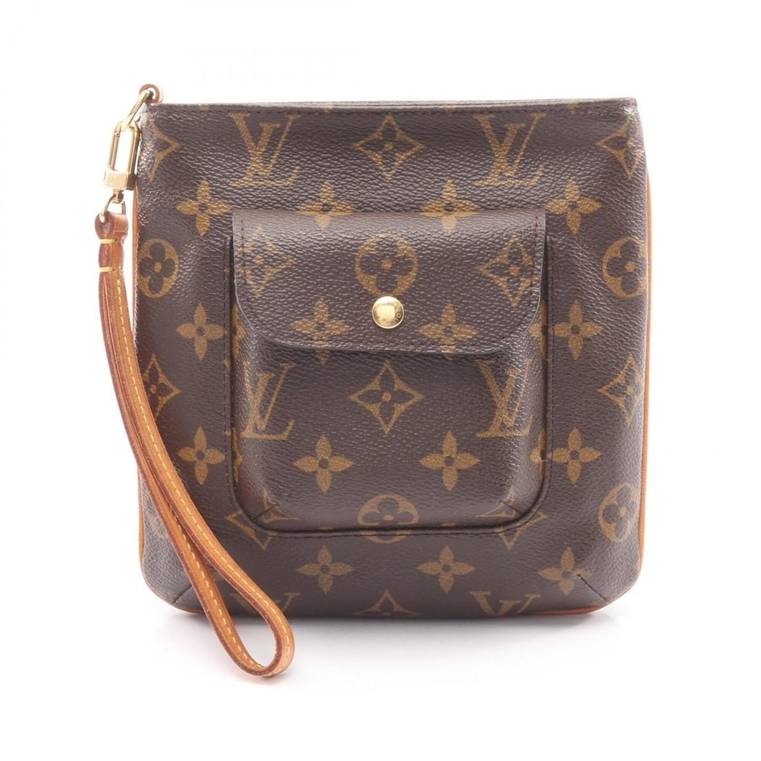 Louis Vuitton LOUIS VUITTON Partition Monogram Handbag Pouch Leather Women's Brown M51901 (1 of 10)