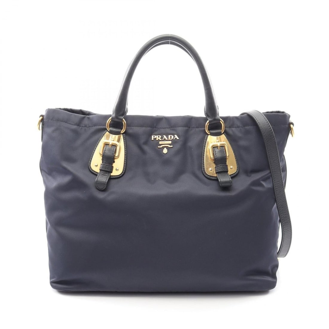 Prada TESSUTO + SOFT CALF 2-Way Tote Bag/Handbag, Nylon and Leather, Women's, Navy (BN1902): --- Catalog ---Category: SizeSize (HxWxD): 29cm x 36cm x 16cm / 11.41'' x 14.17'' x 6.29''Category: DesignType: Handbag, Tote bagColor: NavyGender: WomenMaterial: Tessuto , Leather Category: GeneralMP