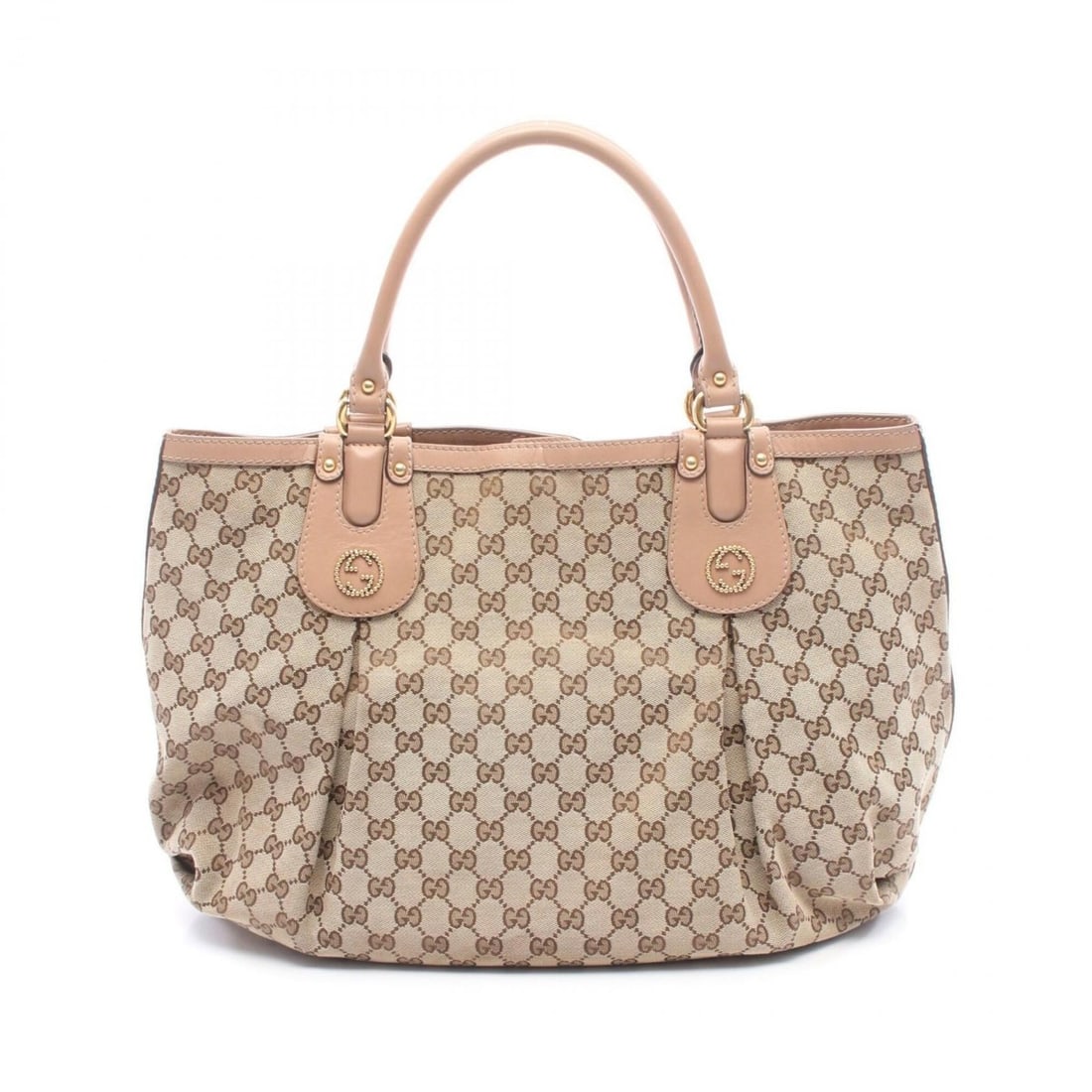 Gucci Scarlett Handbag, Canvas and Leather, Women's, Beige, Brown, Pink, Item No. 269951: --- Catalog ---Category: SizeSize (HxWxD): 29cm x 52cm x 15cm / 11.41'' x 20.47'' x 5.9''Category: DesignType: HandbagColor: Beige, Brown, PinkGender: WomenMaterial: Canvas , Leather Category: General