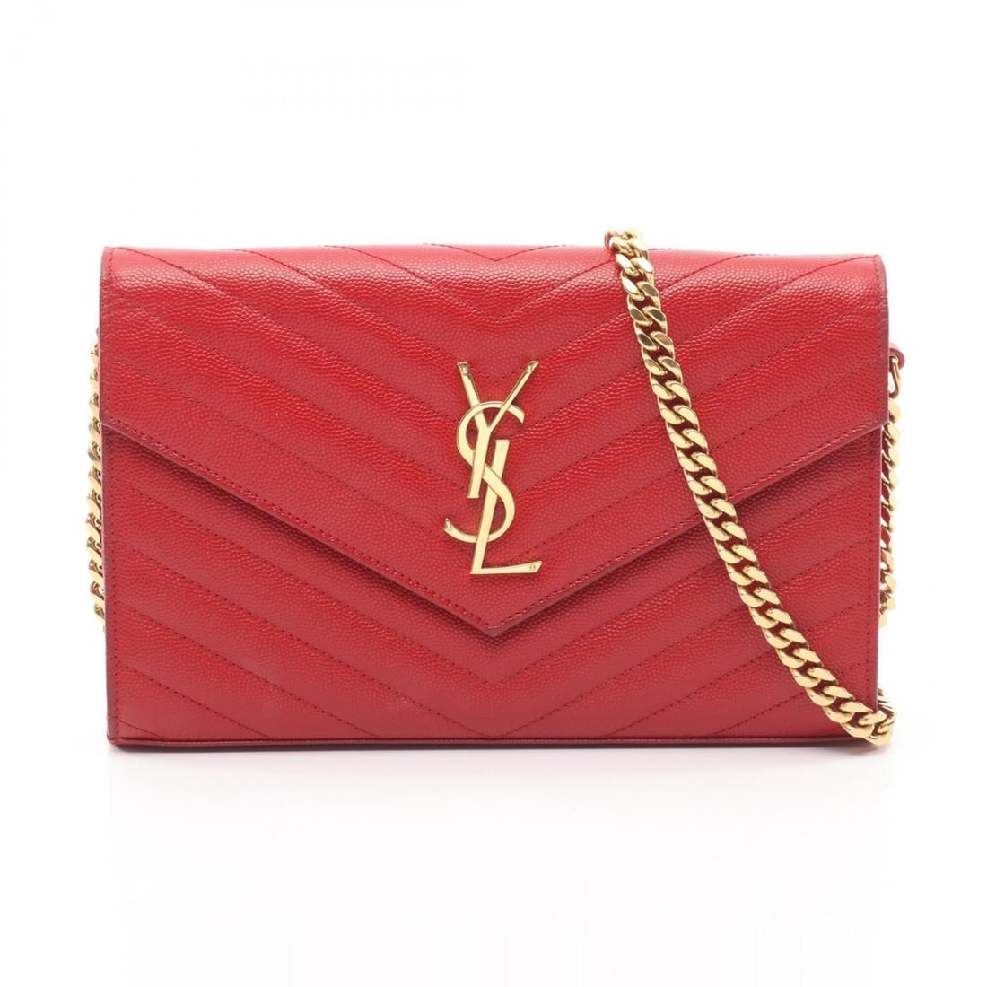 Yves Saint Laurent Saint Laurent Paris Cassandra Shoulder Bag/Handbag, Leather, Women's, Red: --- Catalog ---Category: SizeSize (HxWxD): 14cm x 22cm x 2.5cm / 5.51'' x 8.66'' x 0.98''Category: DesignType: Handbag, Shoulder bagColor: Red colorGender: WomenMaterial: Leather Category: GeneralBran