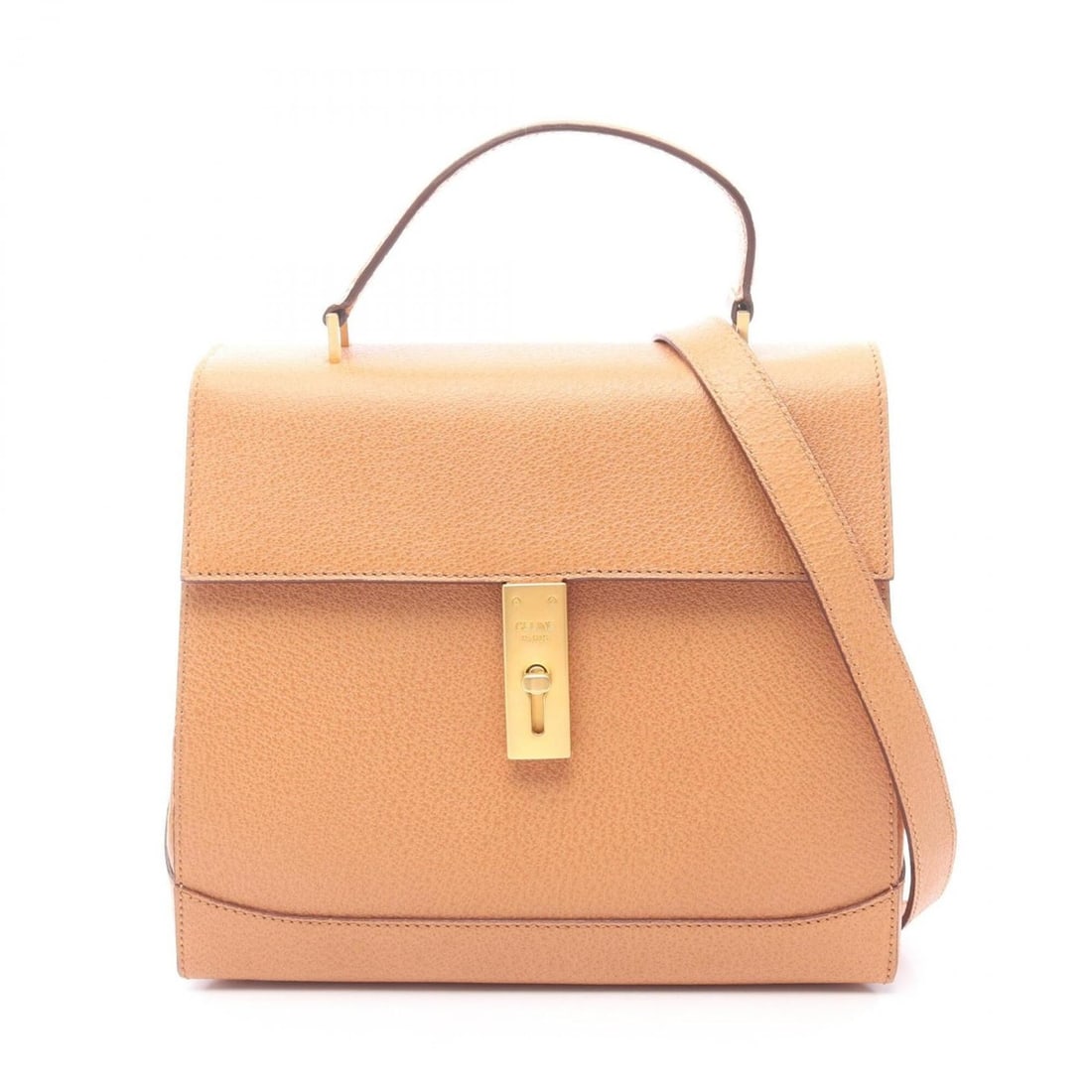 Celine CELINE Top Handle Turnlock 2-Way Handbag Leather Women's Brown: --- Catalog ---Category: SizeSize (HxWxD): 21cm x 24.5cm x 10.5cm / 8.26'' x 9.64'' x 4.13''Category: DesignType: HandbagColor: BrownGender: WomenMaterial: Leather Category: GeneralBrand: Celine--- It