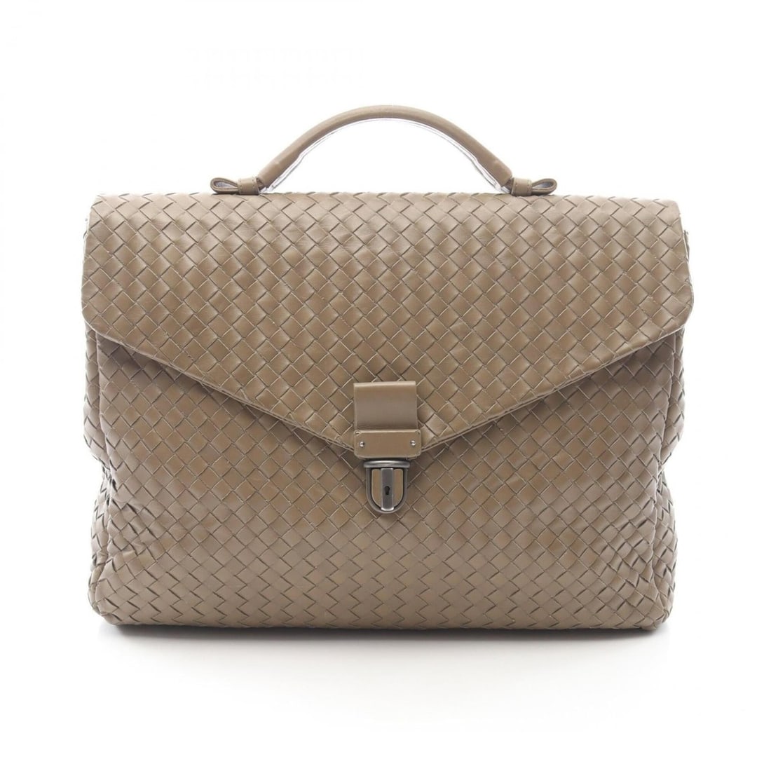 Bottega Veneta Intrecciato Business Bag Handbag Leather Men's Gray: --- Catalog ---Category: SizeSize (HxWxD): 30cm x 38cm x 9cm / 11.81'' x 14.96'' x 3.54''Category: DesignType: HandbagColor: GrayGender: MenMaterial: Leather Category: GeneralBrand: Bottega Veneta--- 