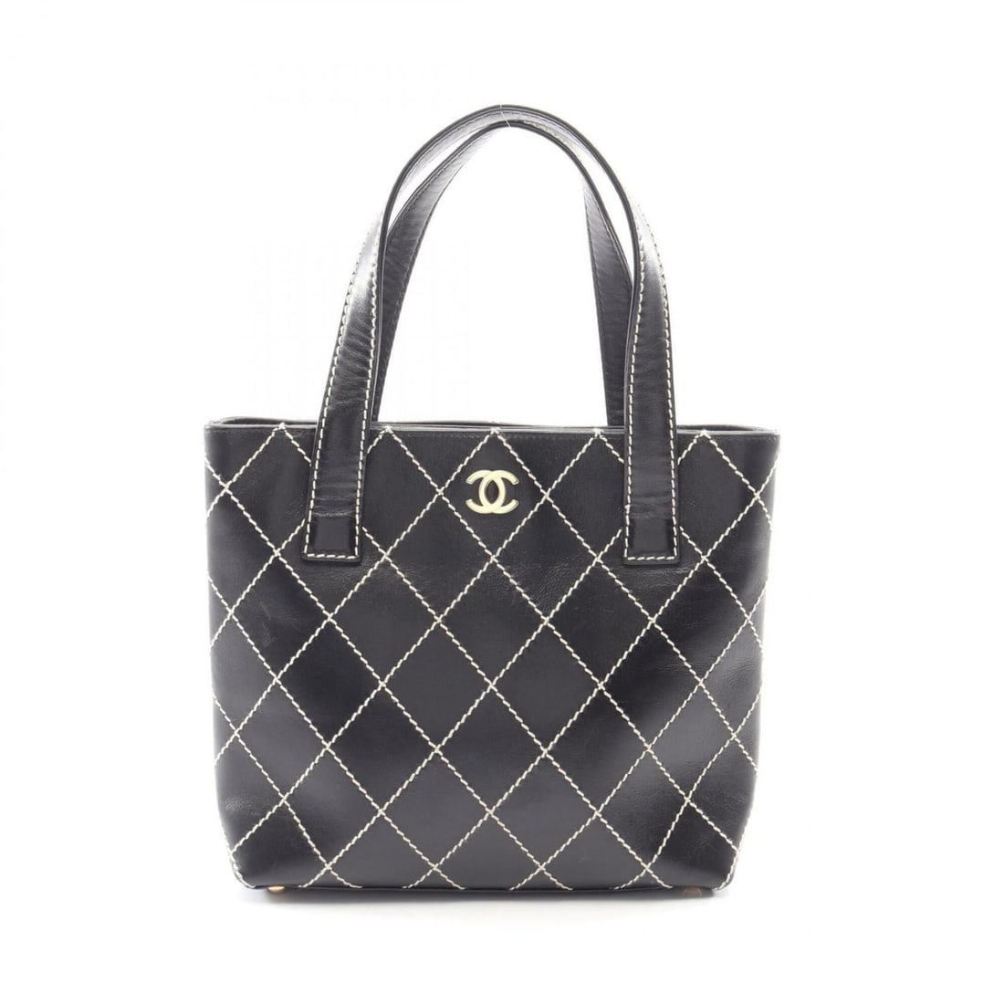 Chanel Wild Stitch Tote Bag Handbag Leather Women's Black: --- Catalog ---Category: SizeSize (HxWxD): 23cm x 23cm x 8cm / 9.05'' x 9.05'' x 3.14''Category: DesignType: Handbag, Tote bagColor: BlackGender: WomenMaterial: Leather Category: GeneralBrand: Chanel-