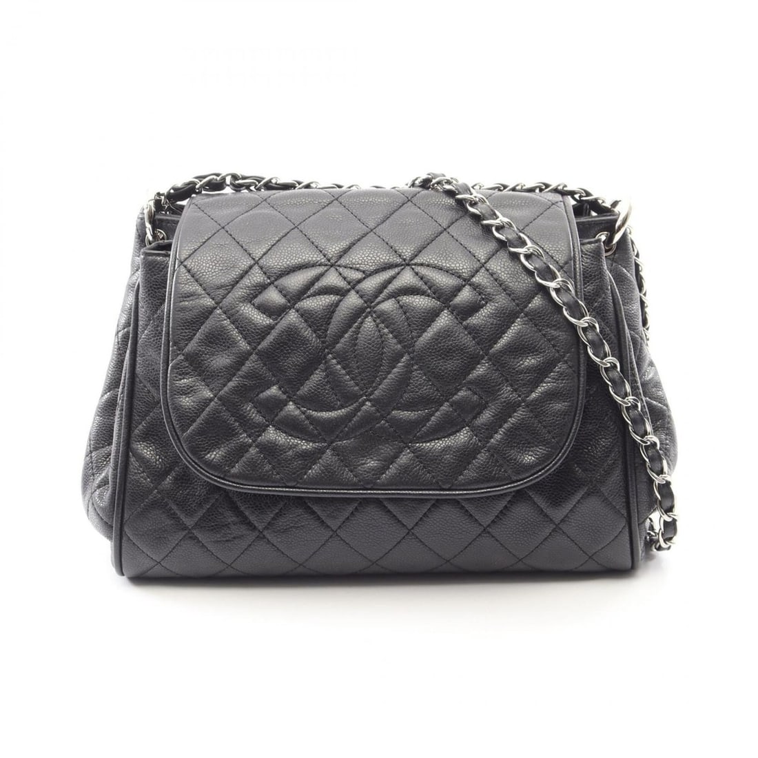 Chanel Matelassé Shoulder Bag/Handbag, Caviar Leather (Grained Calfskin), Women's, Black: --- Catalog ---Category: SizeSize (HxWxD): 24cm x 30cm x 12cm / 9.44'' x 11.81'' x 4.72''Category: DesignType: Handbag, Shoulder bagColor: BlackGender: WomenMaterial: Grained Calfskin Category: Genera